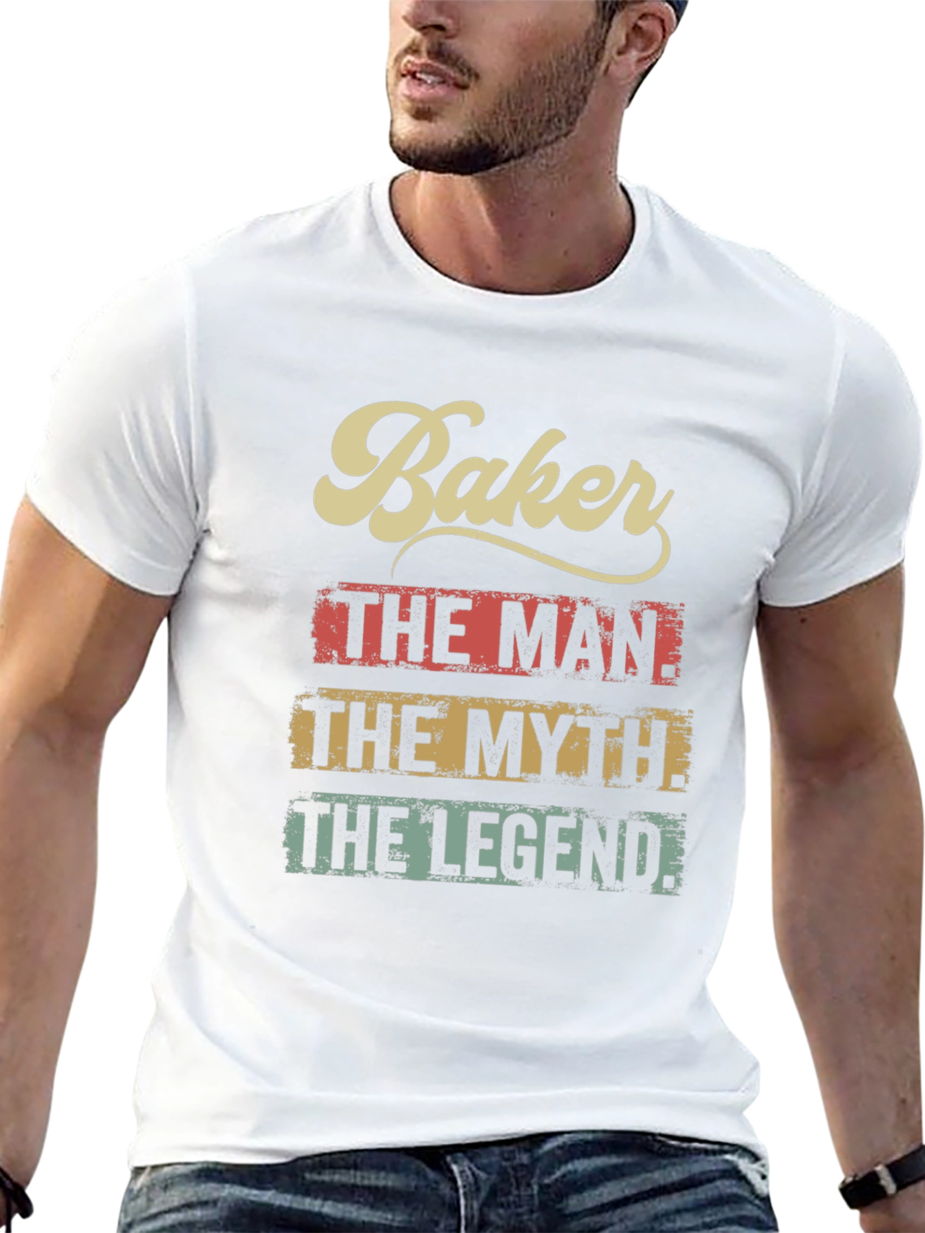 Black Baker The Man, The Myth, The Legend T-Shirt view 13