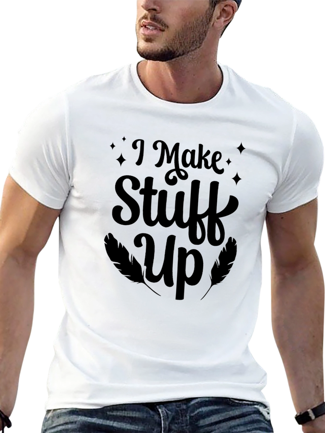 Black I Make Stuff Up T-Shirt - Novelty Graphic Tee view 13