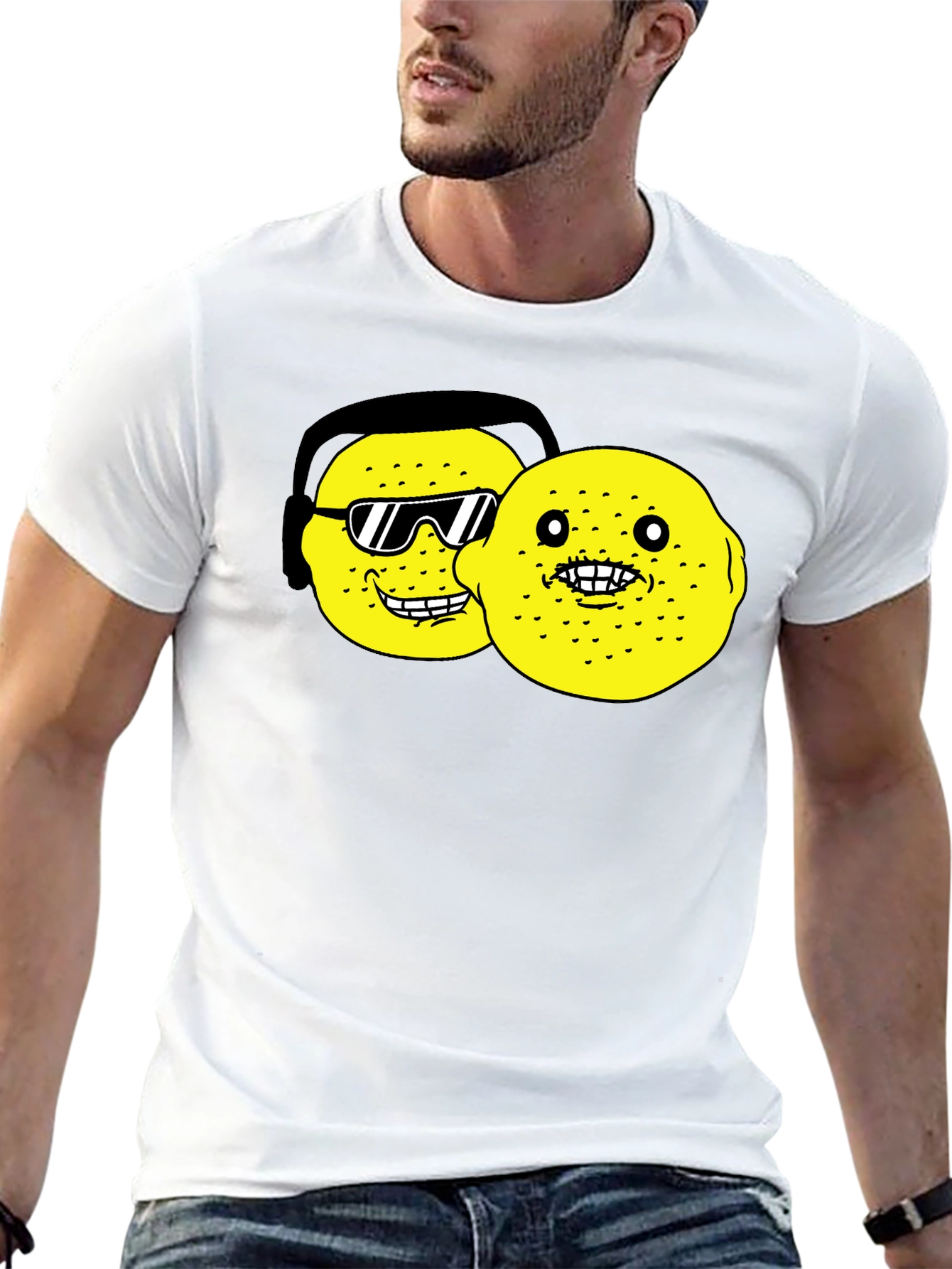 Black Lemon Character Graphic Black T-Shirt view 13