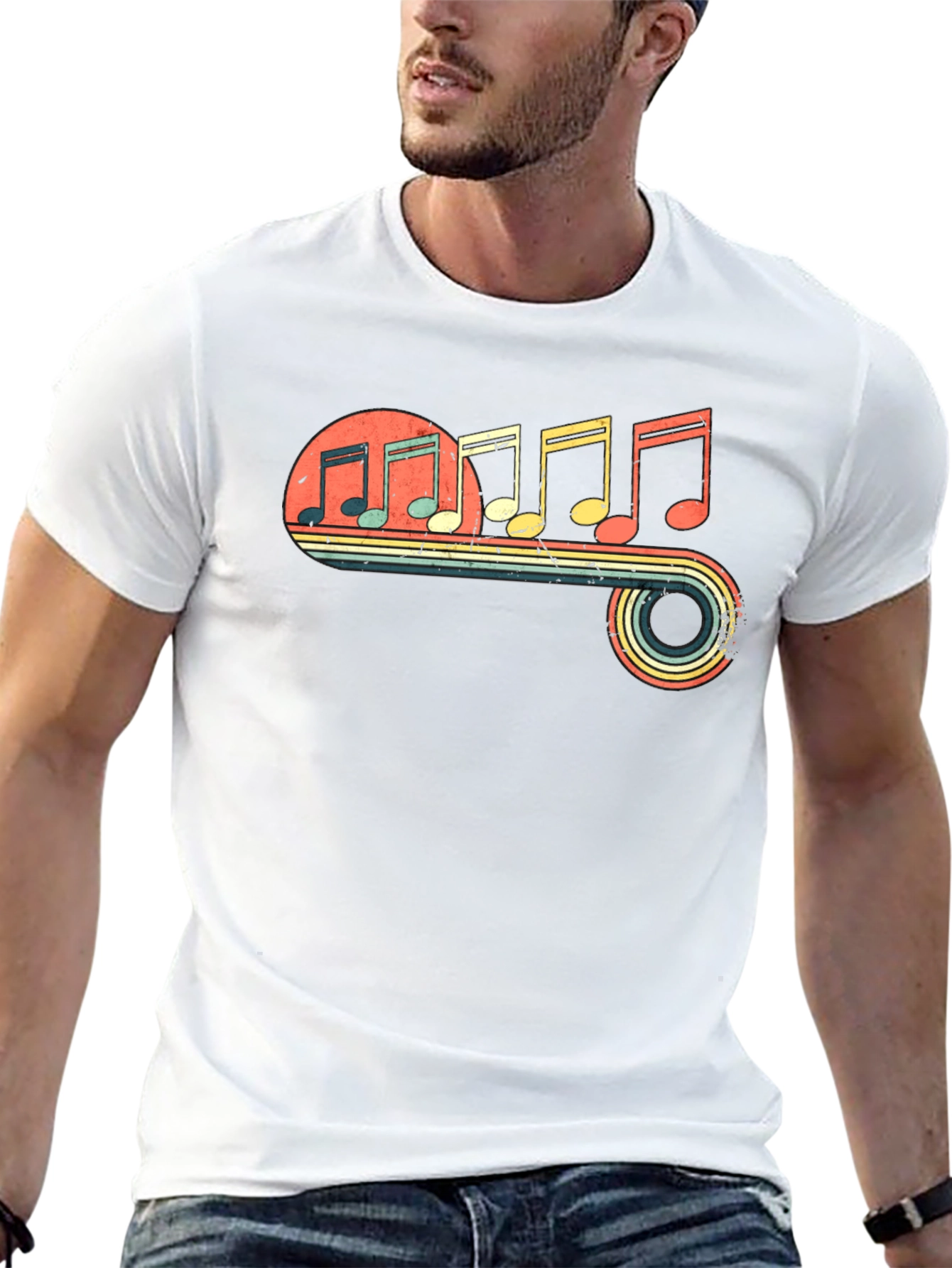 Retro Music Note T-Shirt - Vintage Inspired Design - 13
