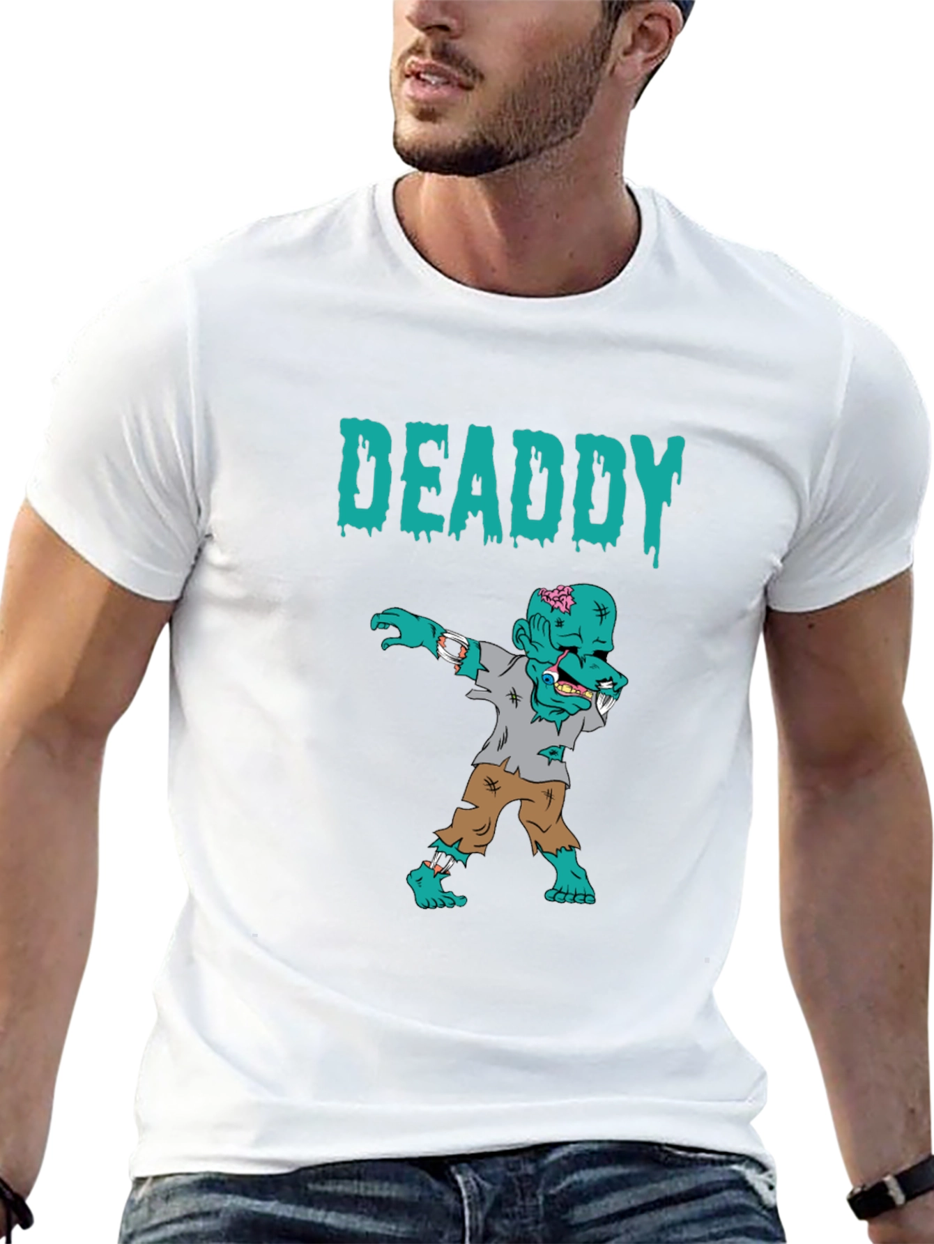 Black Deaddy Zombie Dab T-Shirt - Halloween Tee view 13