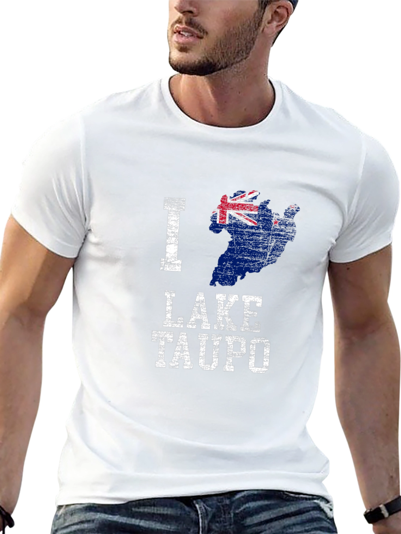 I Love Lake Taupo New Zealand Graphic T-Shirt - 13