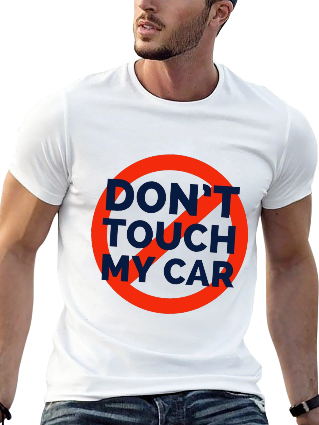 Black Don't Touch My Car Graphic T-Shirt view 13
