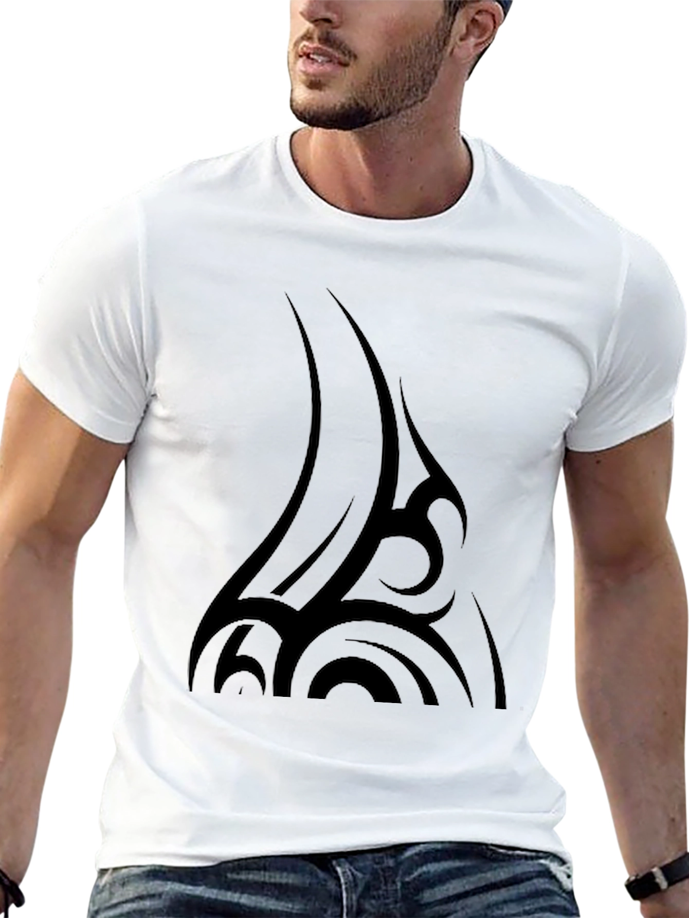 Black Tribal Tattoo Black T-Shirt view 13
