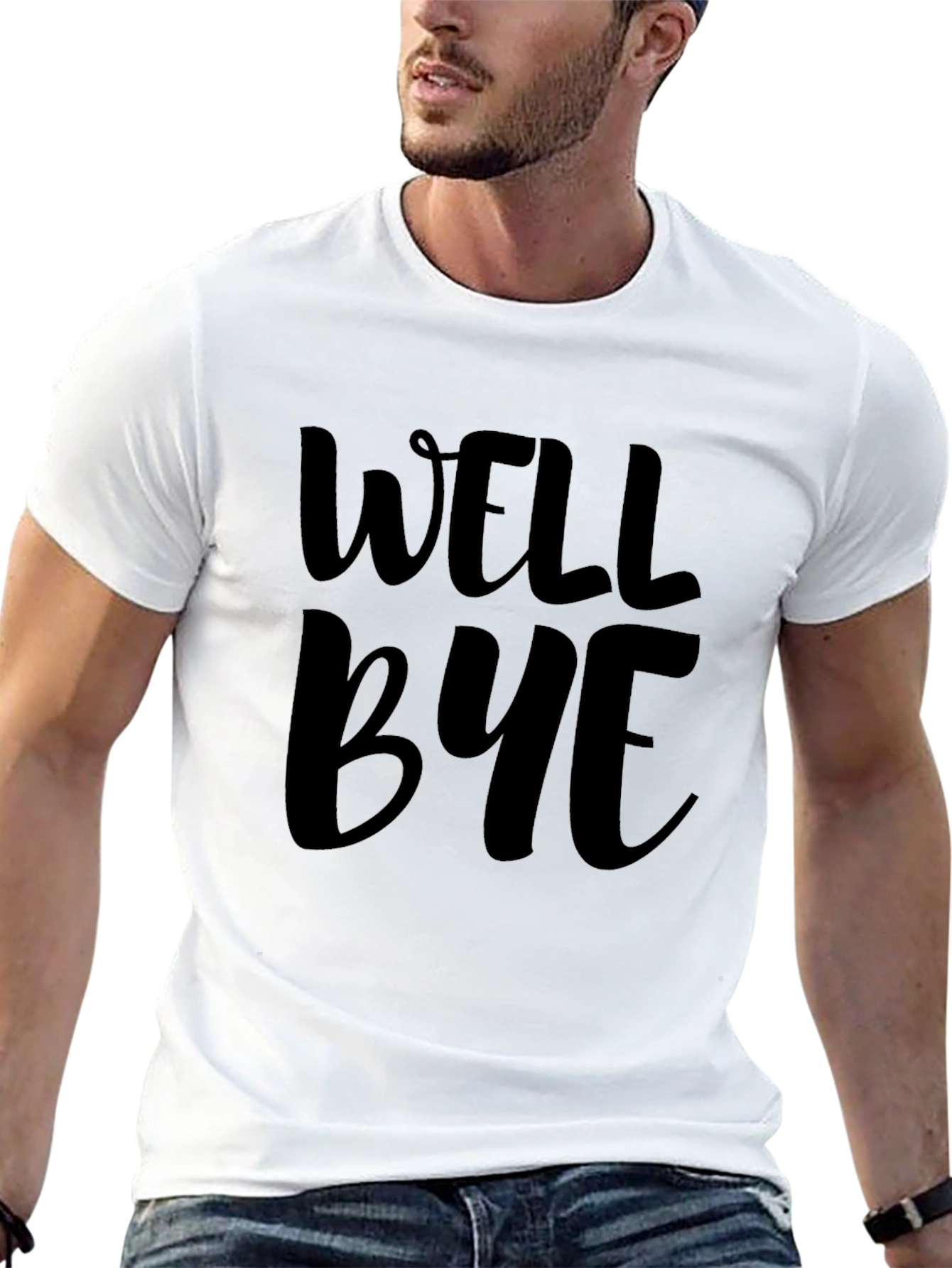 Black Well Bye Graphic T-Shirt - Casual Comfort view 13