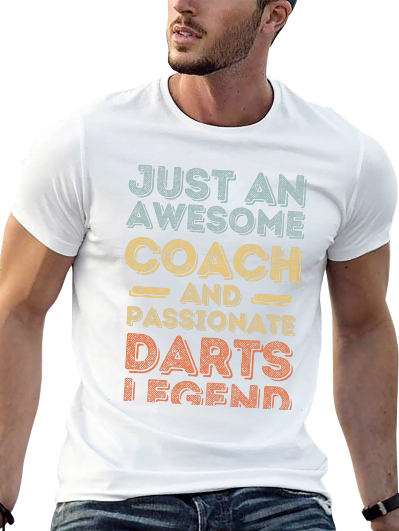 Black Awesome Darts Coach T-Shirt - Passionate Legend! view 13