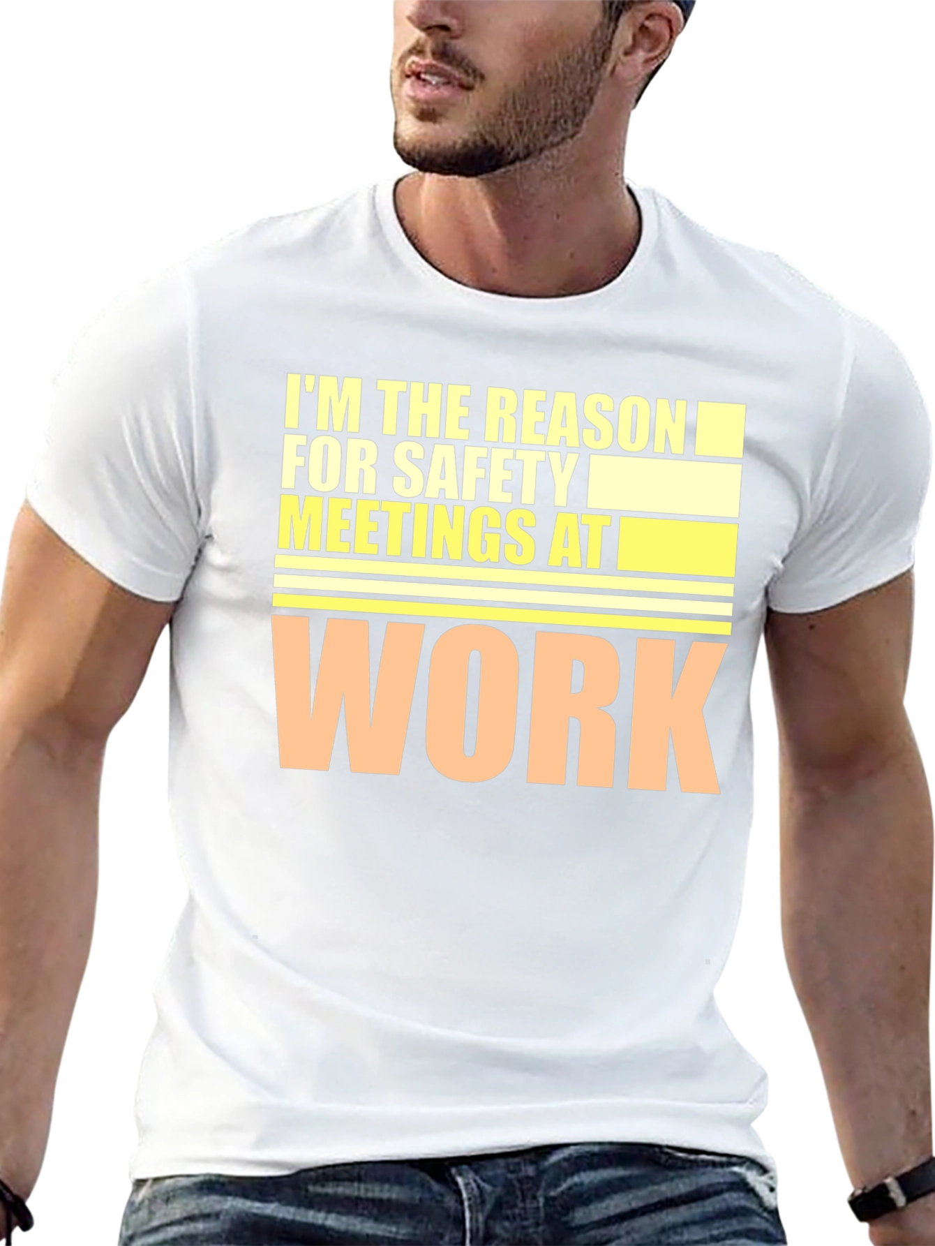 Black Safety Meeting Humor T-Shirt view 13
