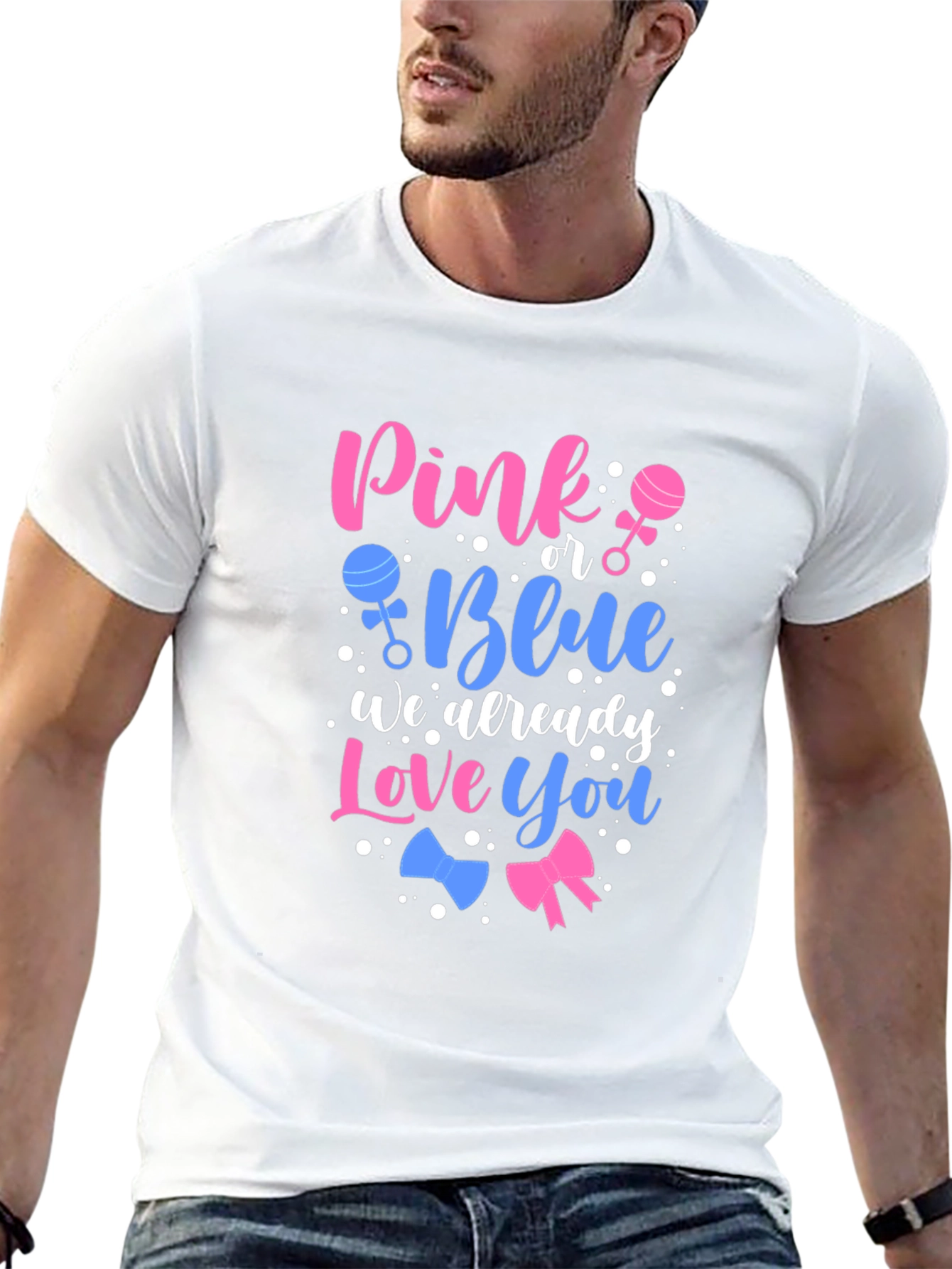 Pink or Blue Baby Reveal Unisex T-Shirt - 13