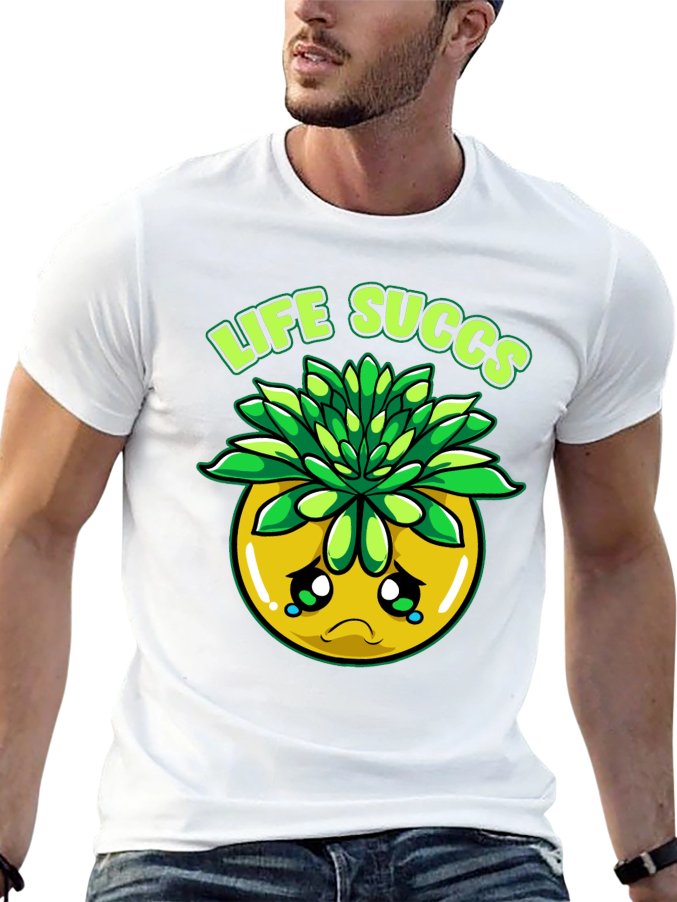 Black Life Succs T-Shirt - Funny Plant Pun Tee view 13