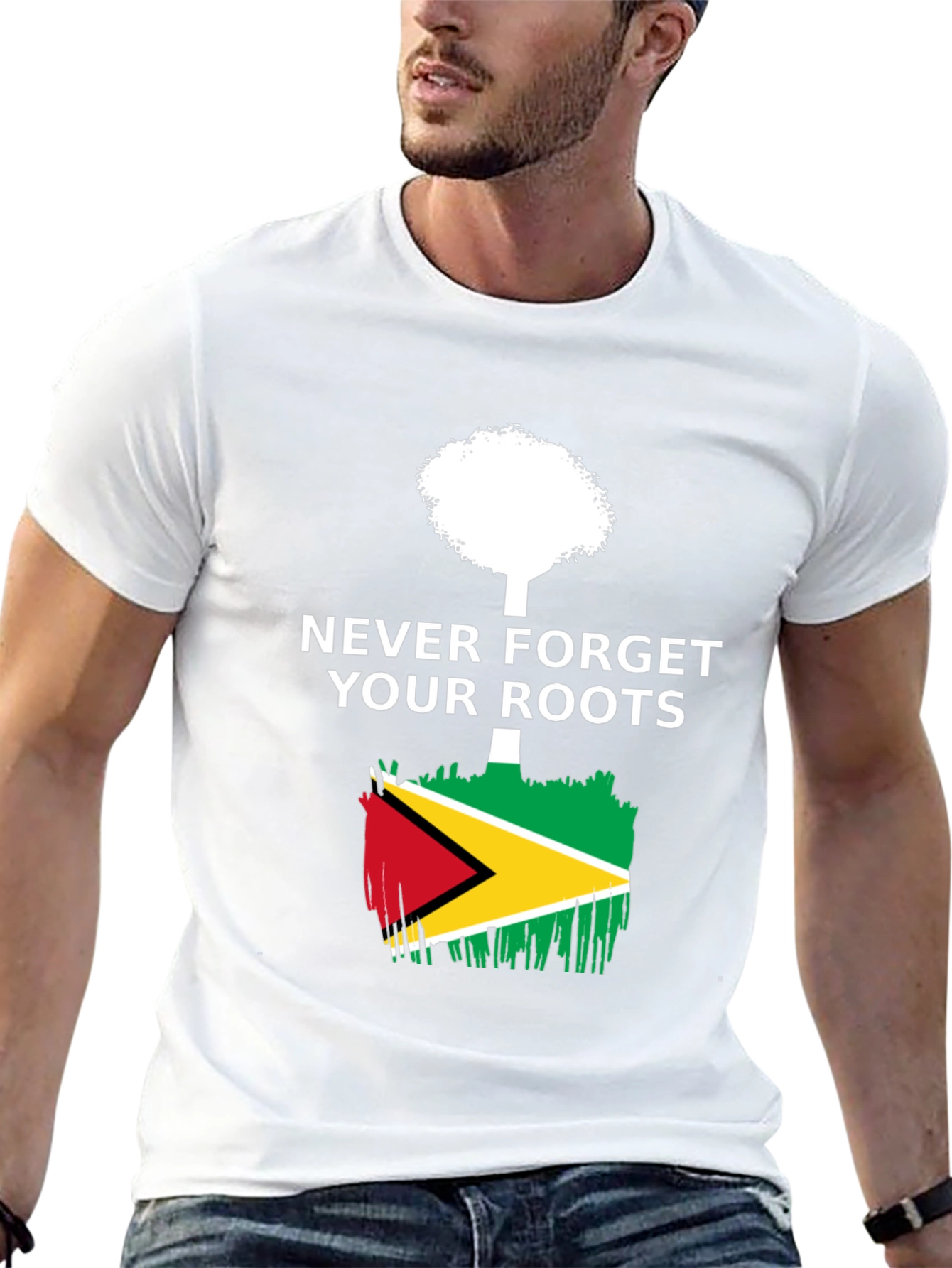 Black Guyana Roots T-Shirt - Never Forget view 13