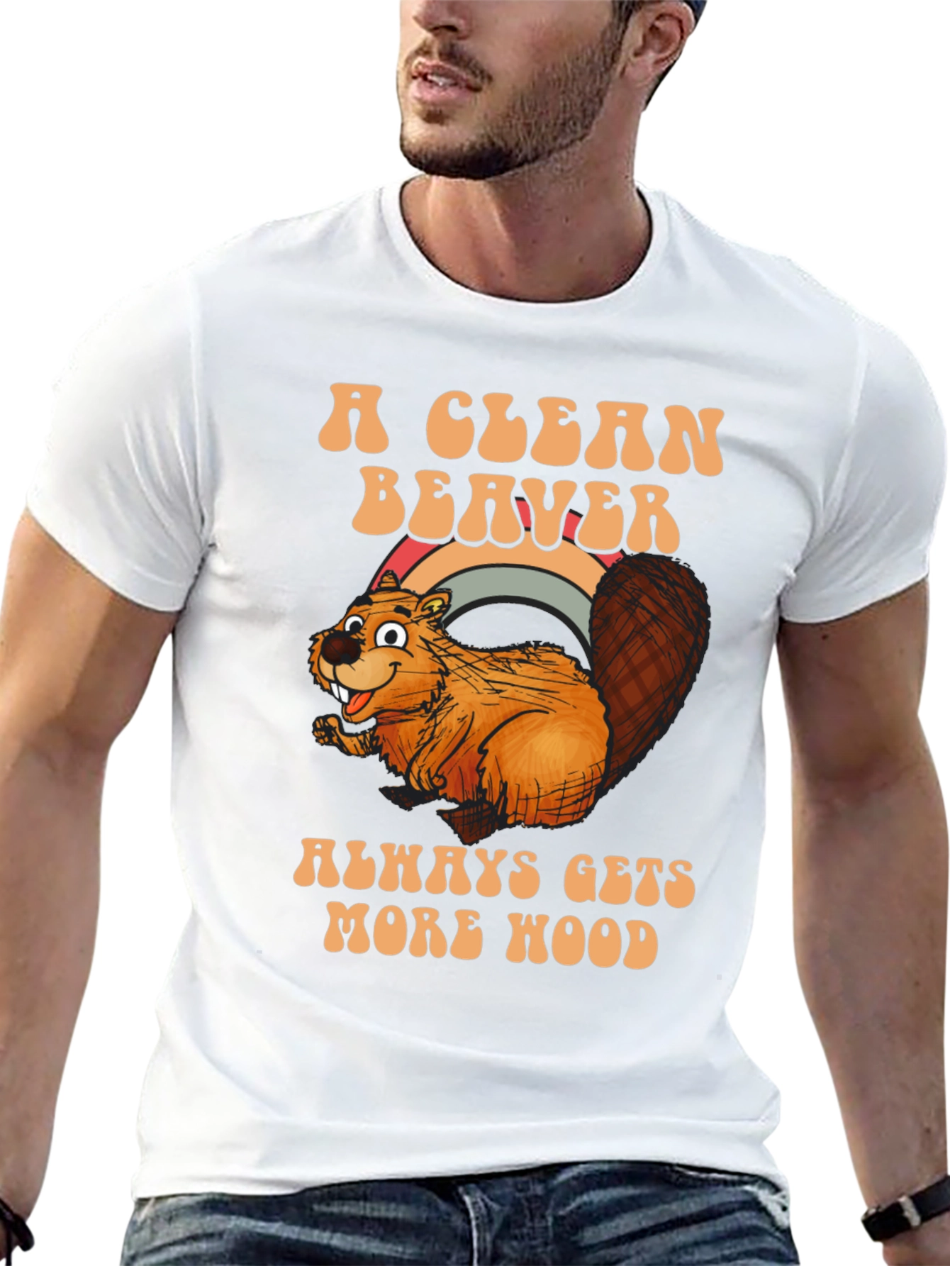 Black A Clean Beaver Gets More Wood T-Shirt view 13