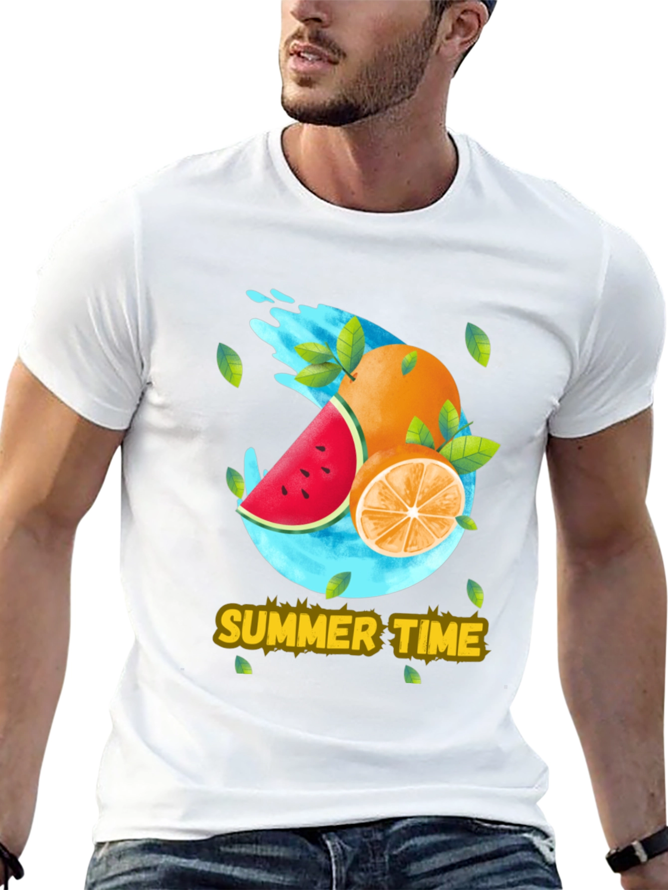 Black Summer Time Fruit T-Shirt view 13