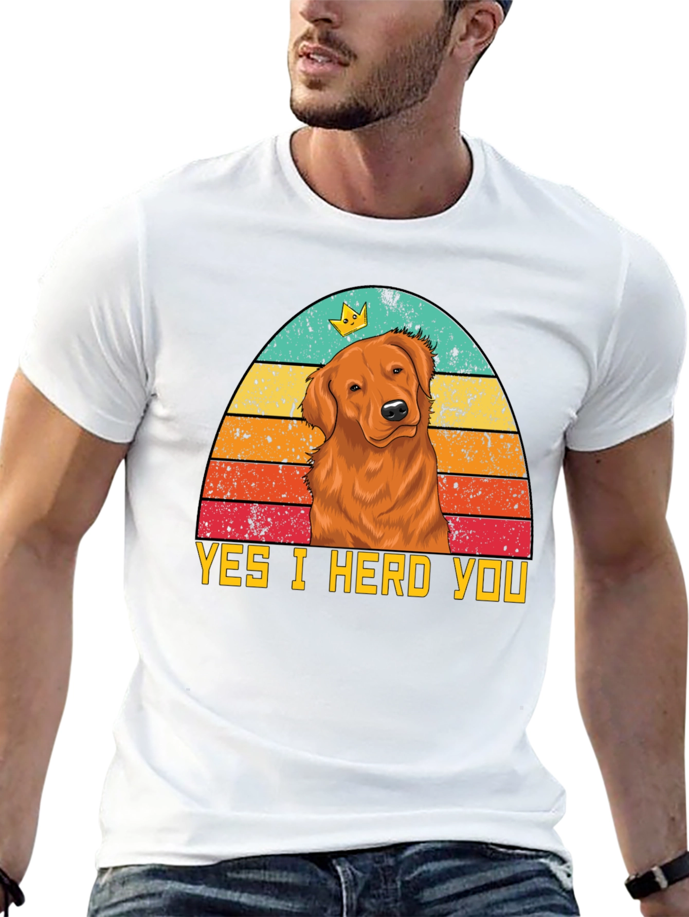 Black Yes I Herd You Dog T-Shirt view 13