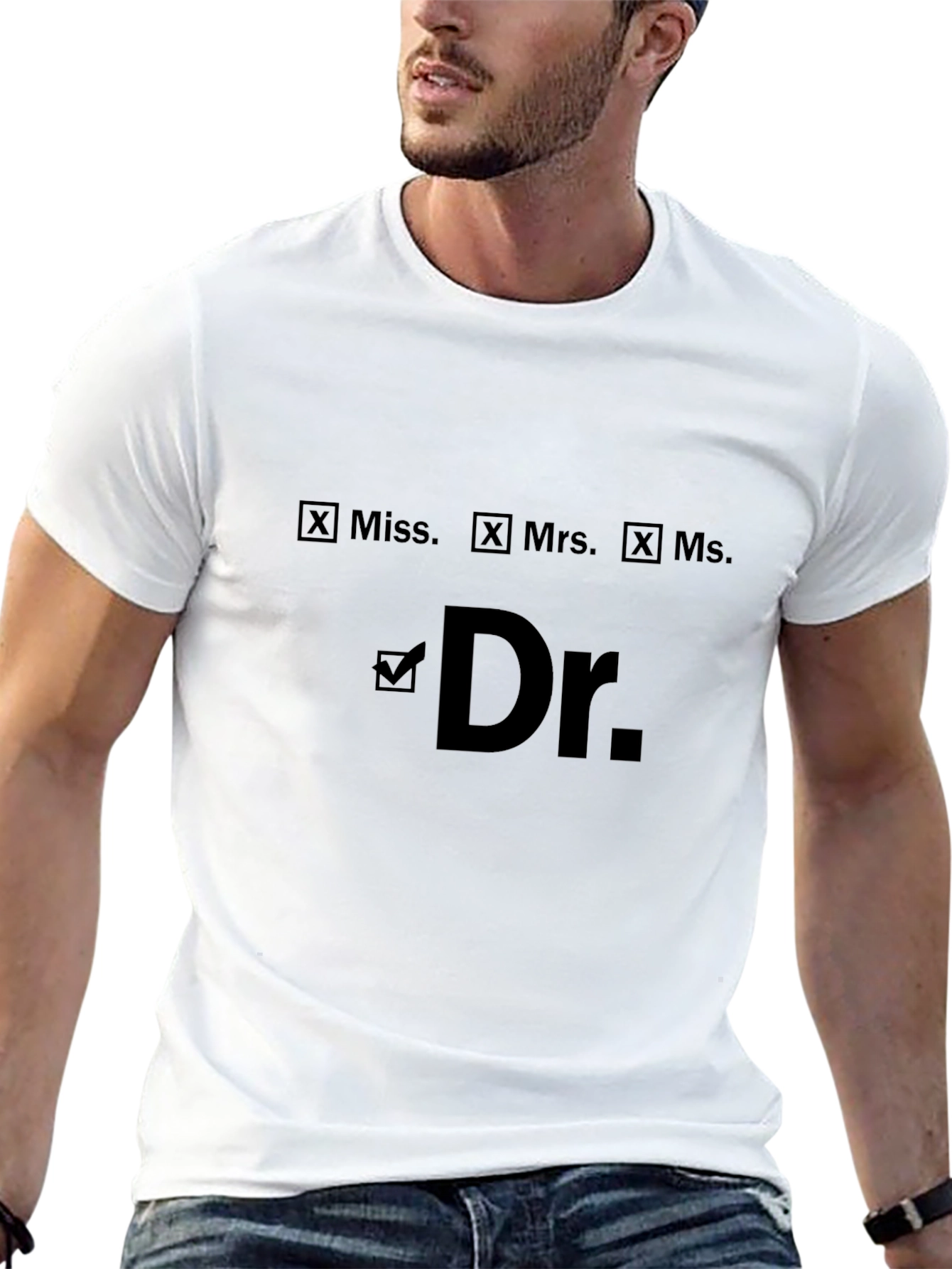 Black Novelty Dr. T-Shirt - Funny Academic Humor view 13
