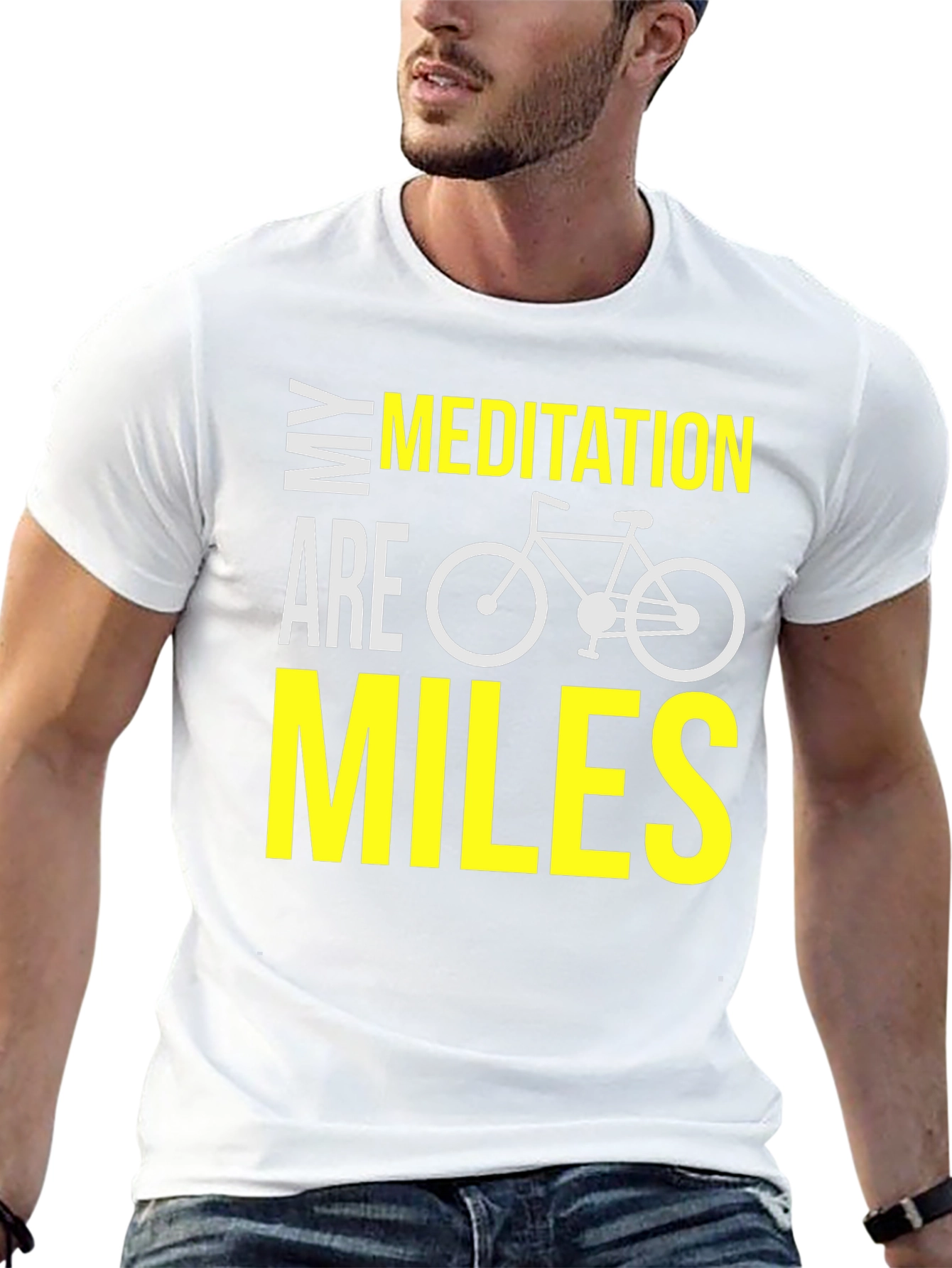 Black My Meditation Are Miles Bike T-Shirt view 13
