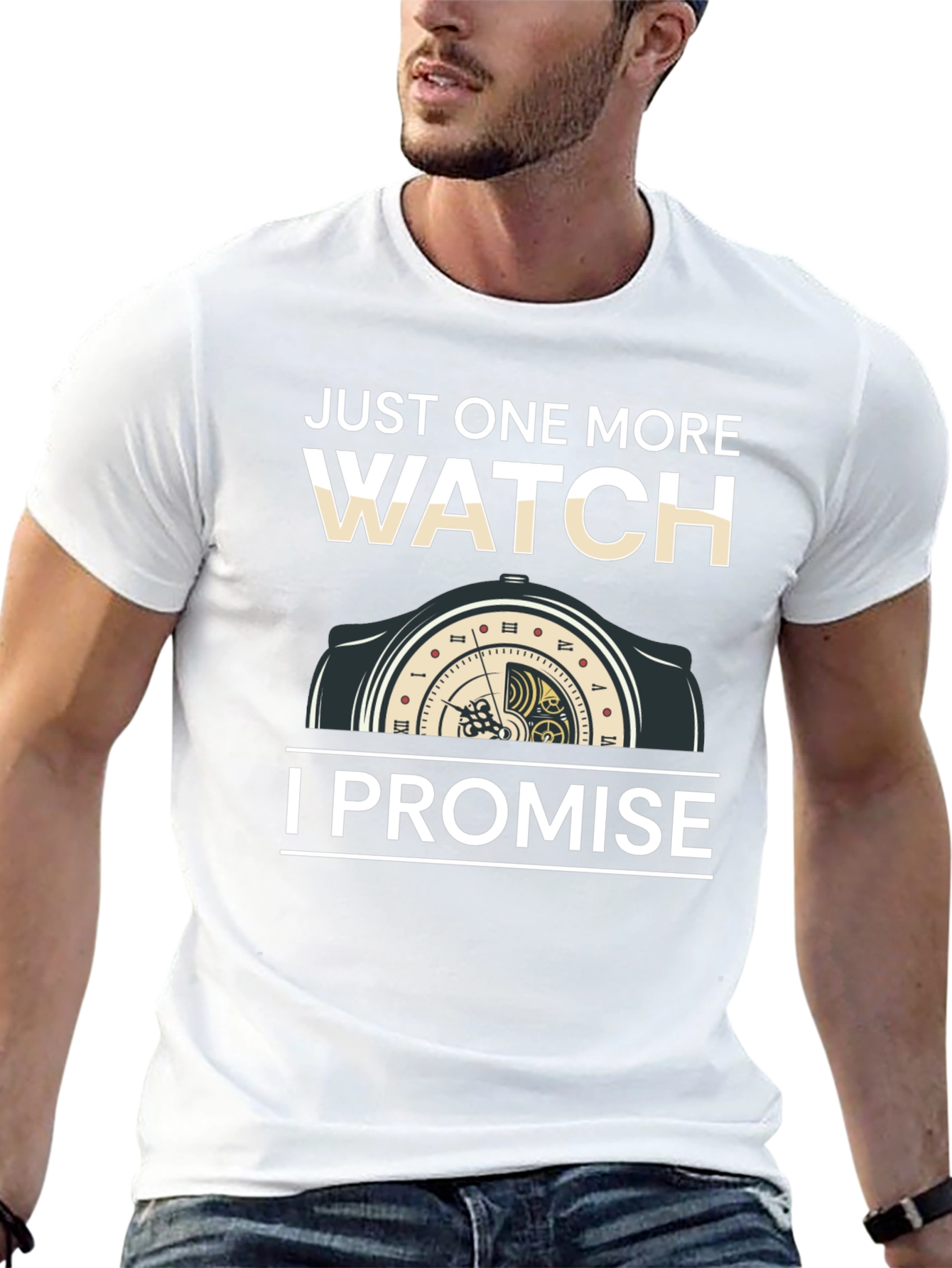 Black Just One More Watch T-Shirt view 13