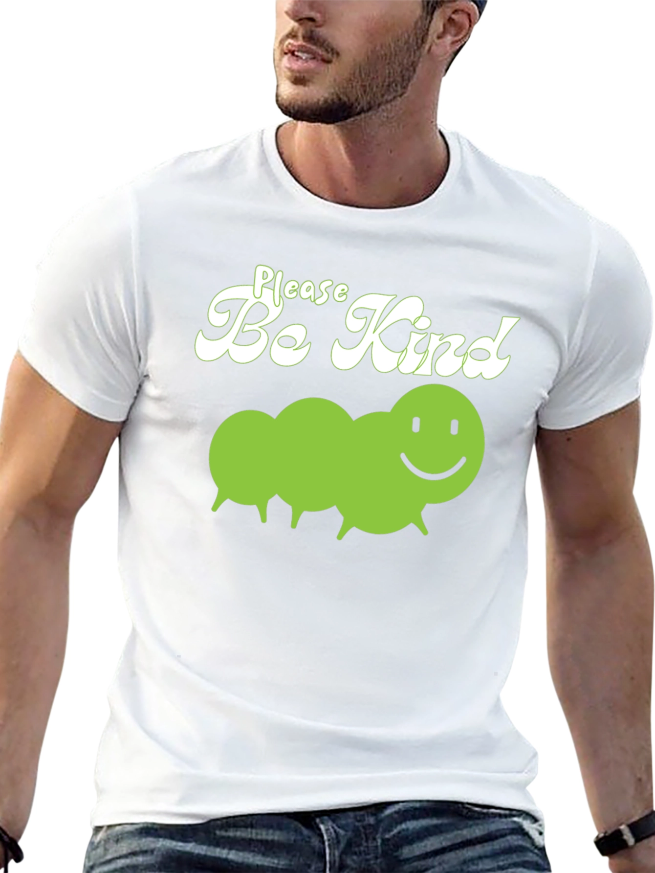 Black Please Be Kind Caterpillar Graphic Tee view 13