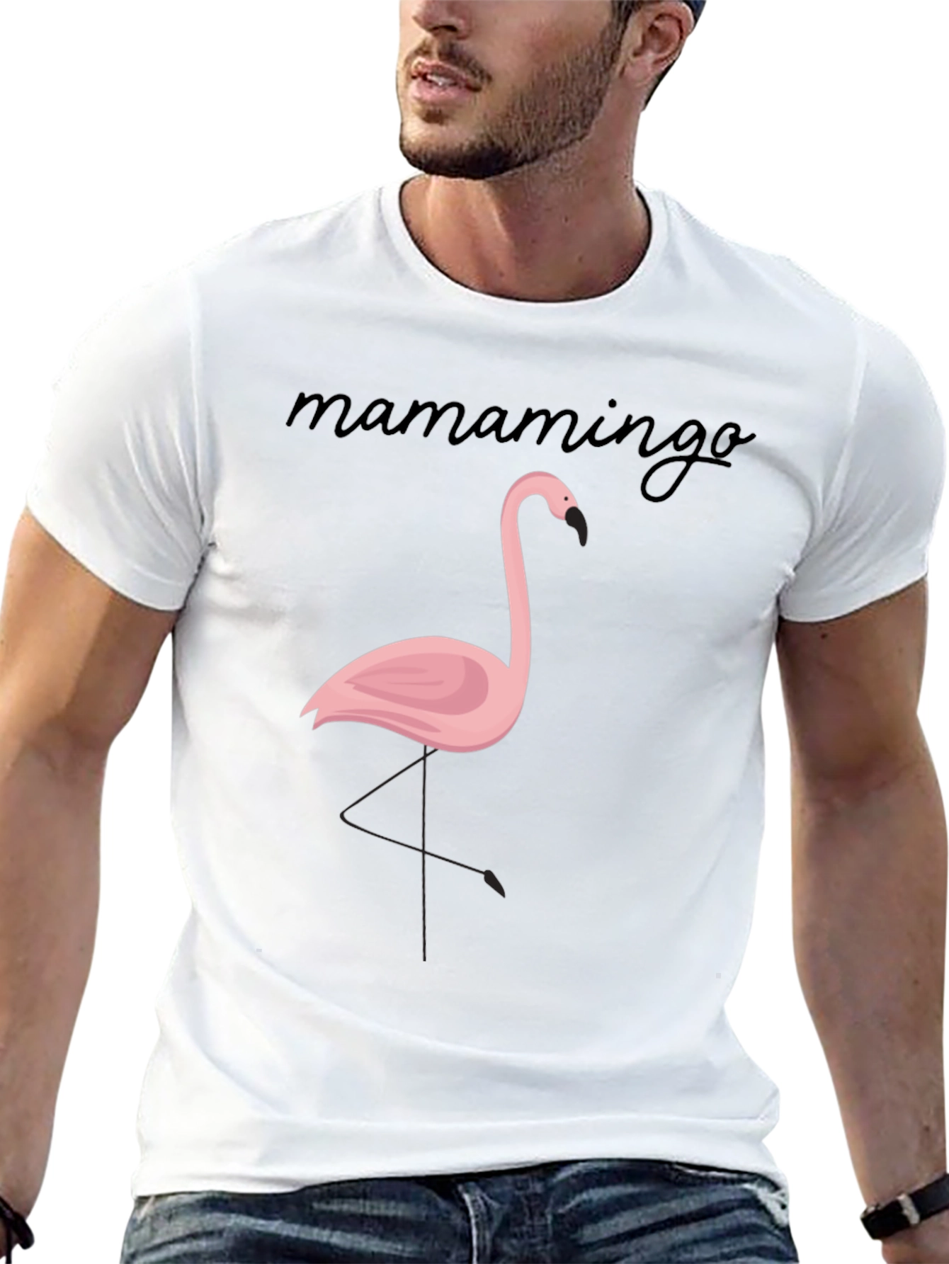 Mamamingo Flamingo Graphic Tee - Black - 13