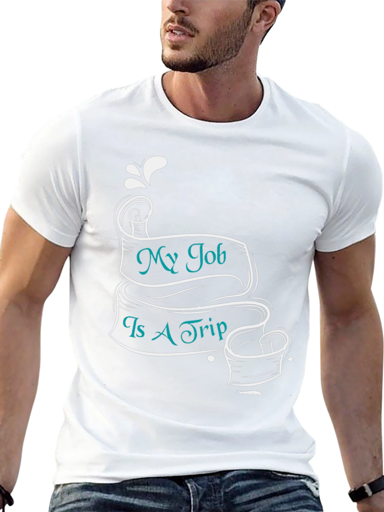 Black My Job Is A Trip Black T-Shirt view 13