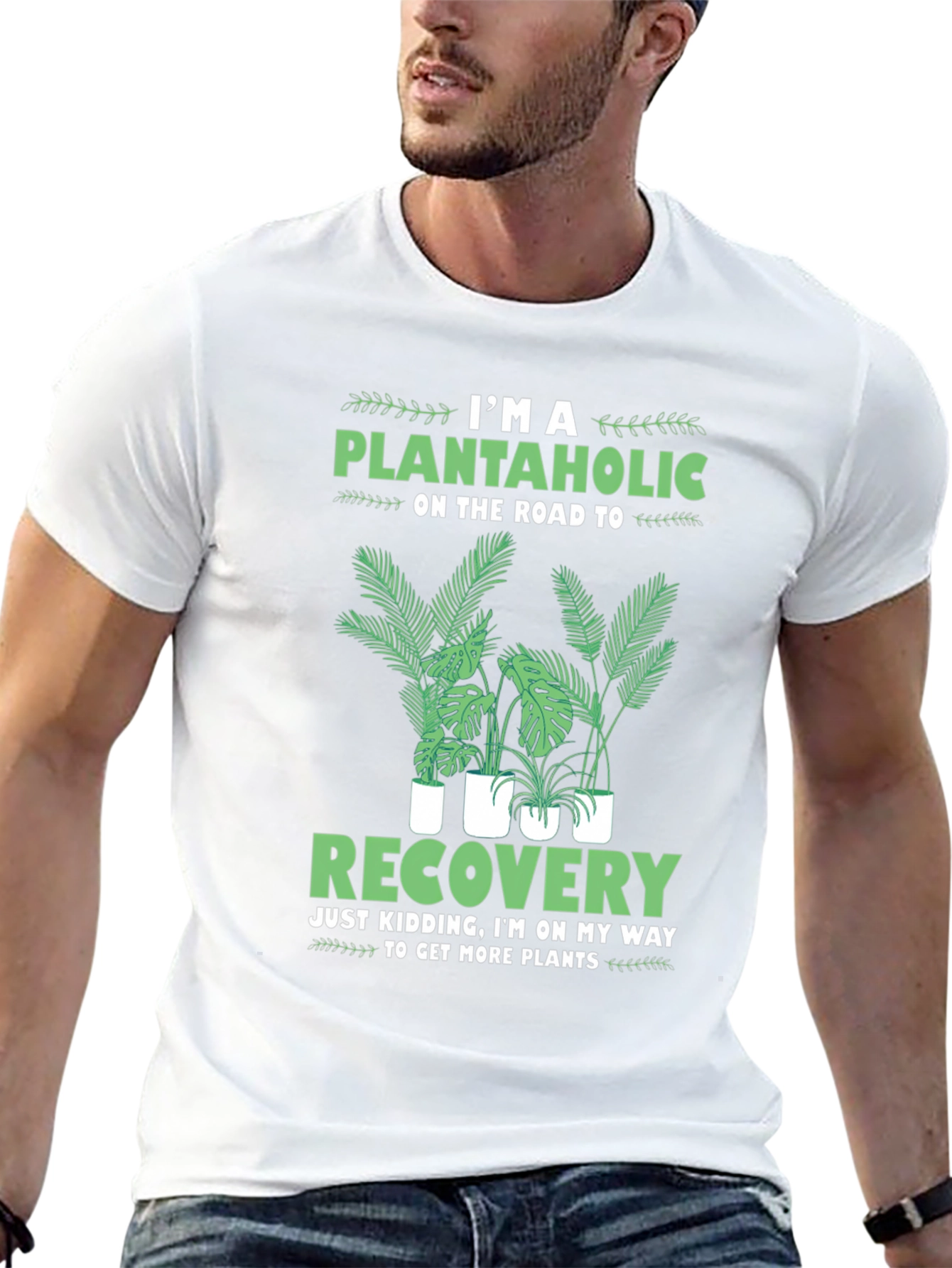 Black Plantaholic T-Shirt: I'm On My Way To Get More Plants! view 13