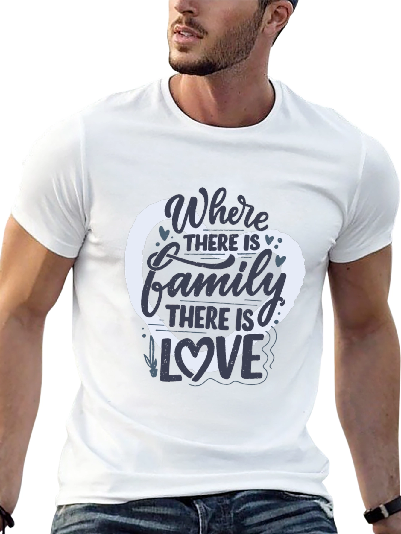Black Family Love Heart T-Shirt - Where There Is Family view 13