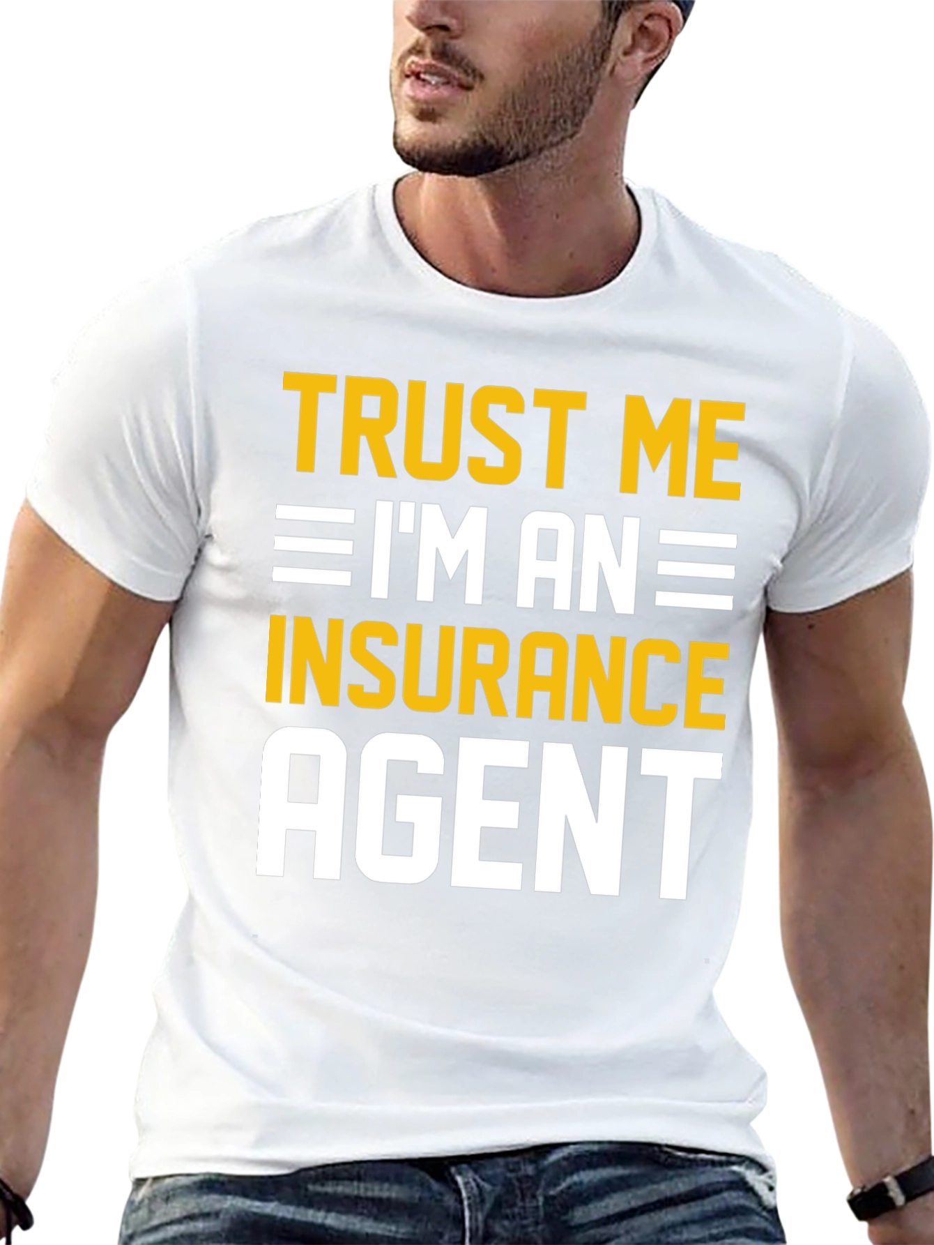 Black Trust Me I'm An Insurance Agent T-Shirt view 13
