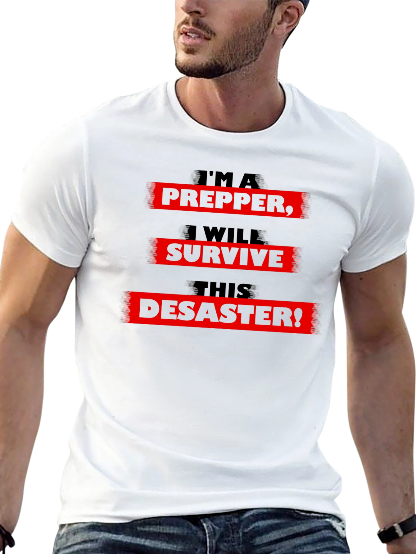 Black Prepper Survival T-Shirt view 13