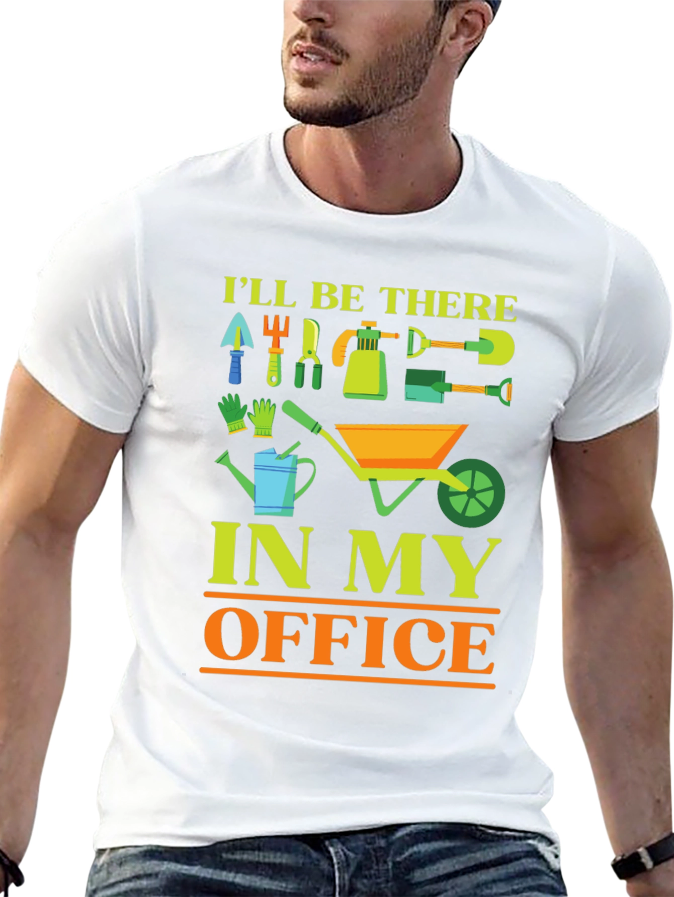 Black Gardening T-Shirt - I'll Be There In My Office view 13