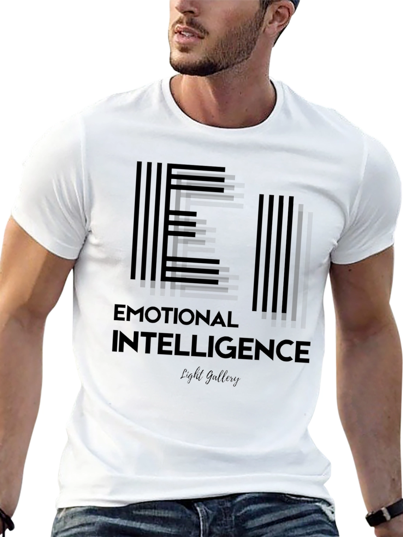 Black Emotional Intelligence T-Shirt - Modern Design view 13