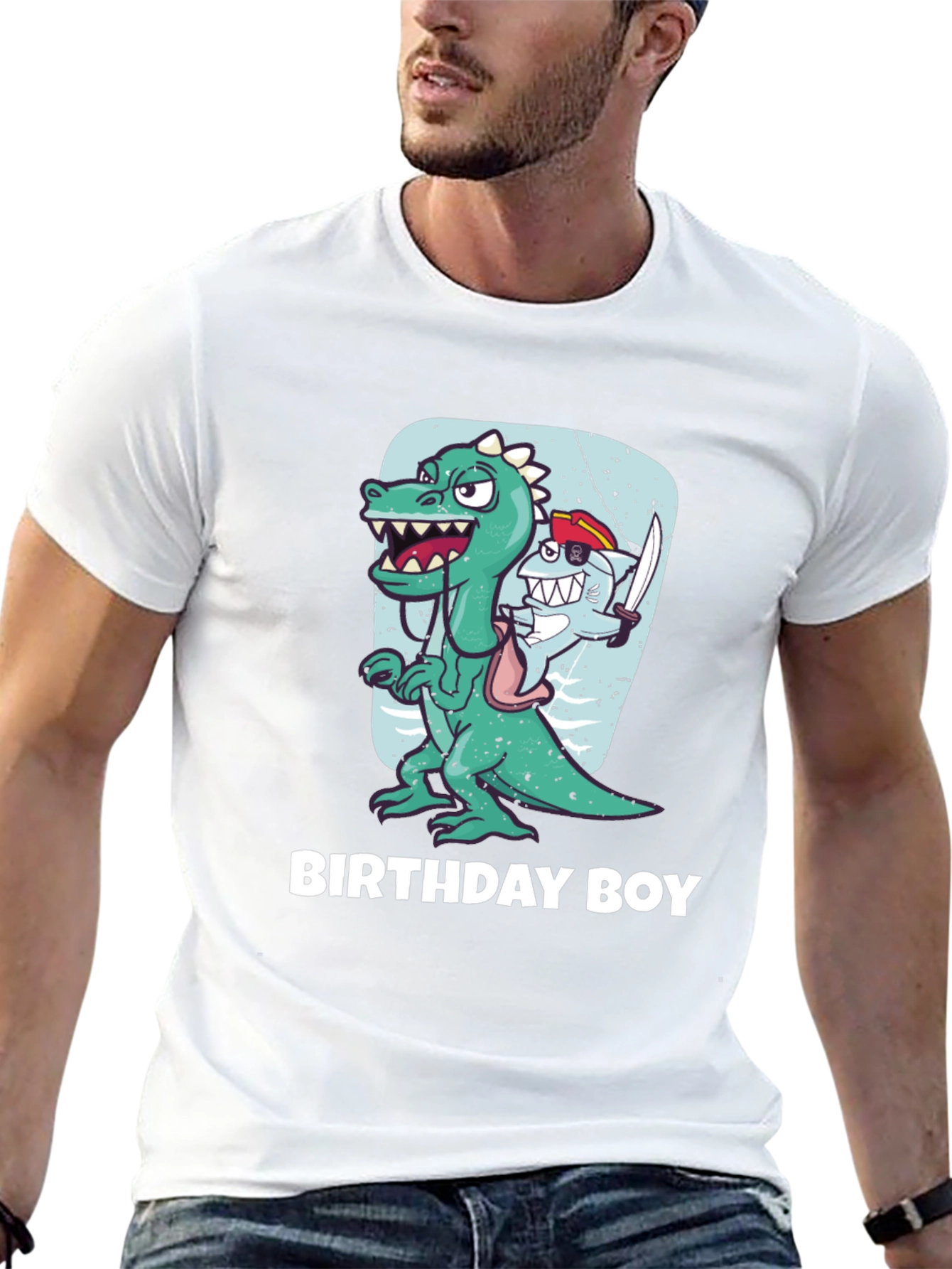 Black Birthday Boy Dinosaur T-Shirt view 13