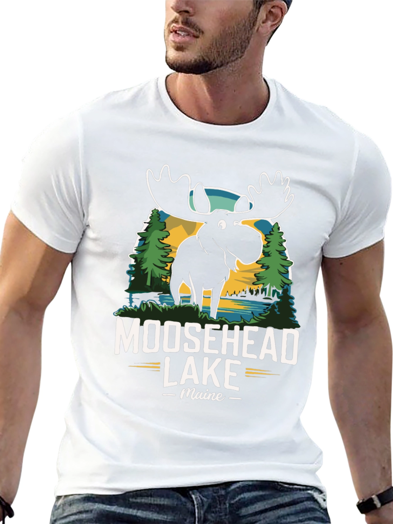 Black Moosehead Lake Maine Graphic Tee view 13