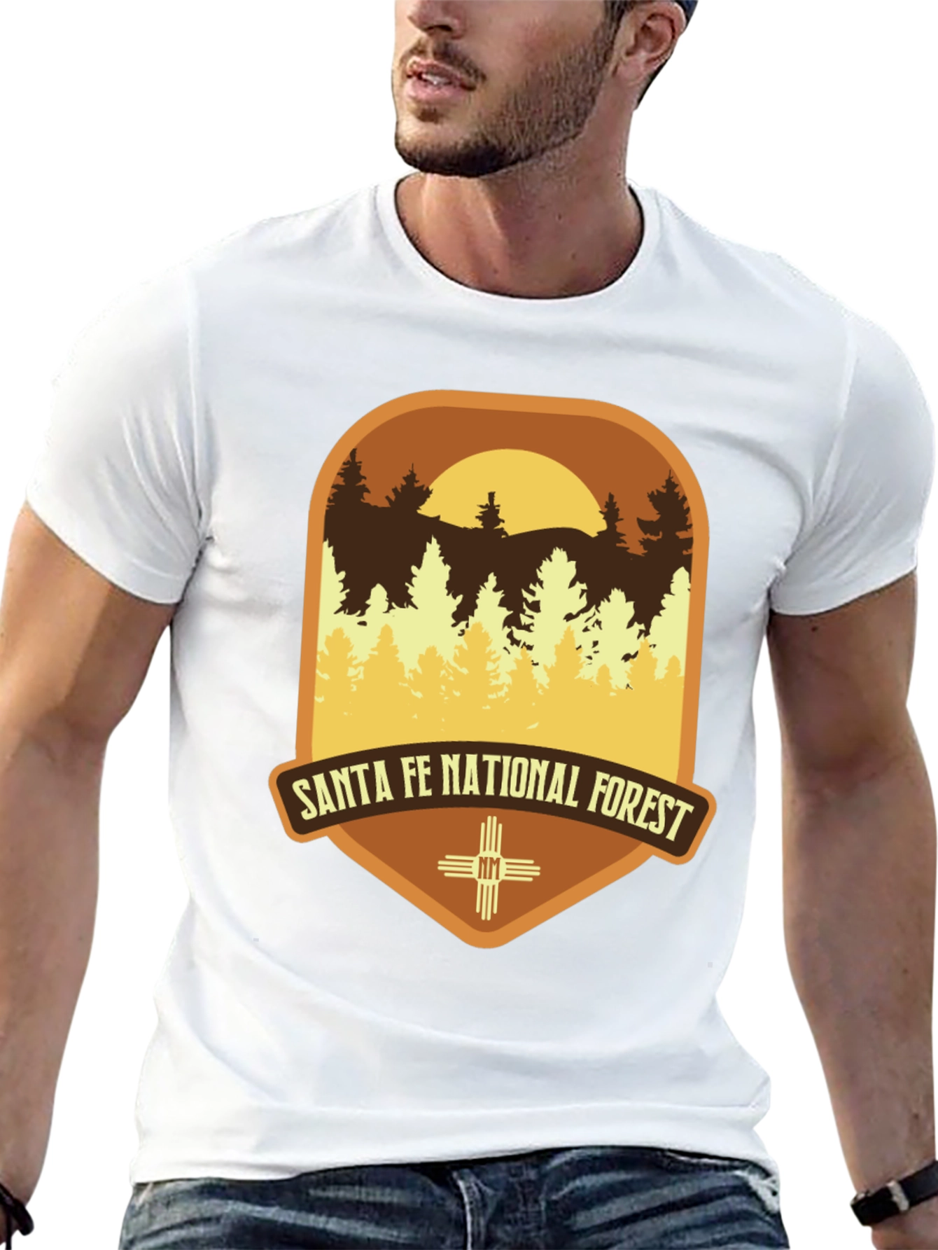 Black Santa Fe National Forest Graphic Tee view 13