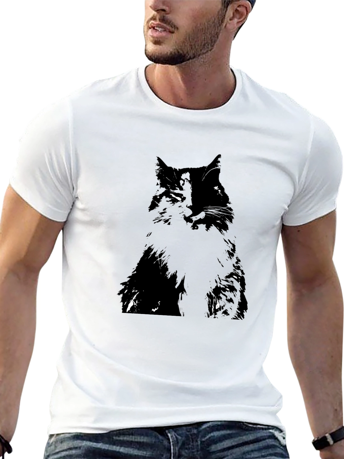 Black Black Cat Graphic Tee - Stylish & Comfortable view 13
