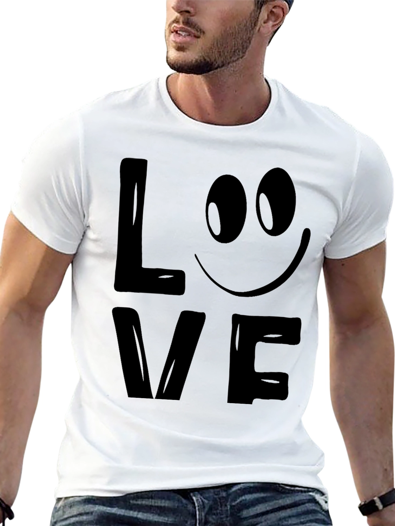 Black Love Graphic T-Shirt - Men's Black Tee view 13