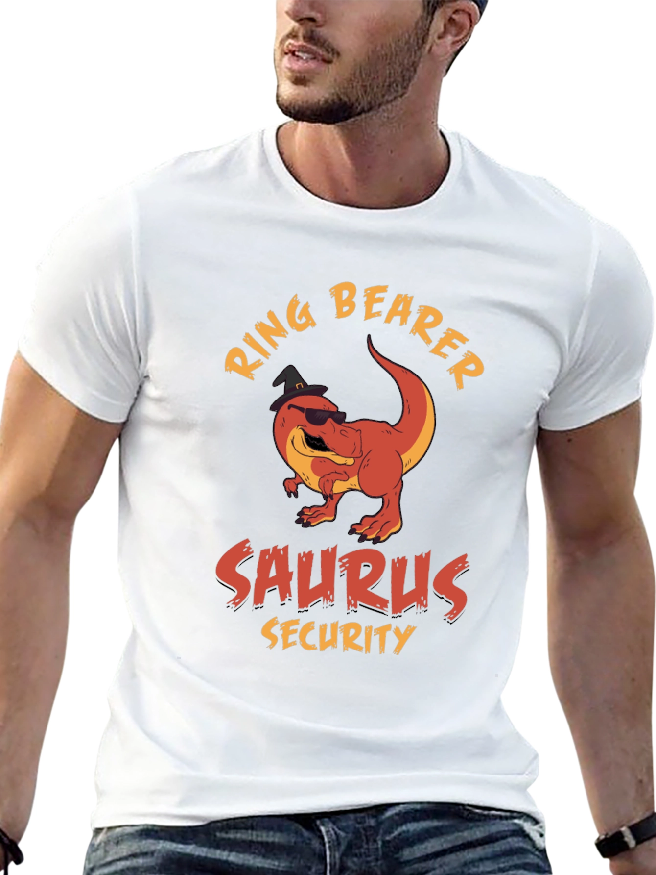 Black Ring Bearer Saurus Security T-Shirt view 13