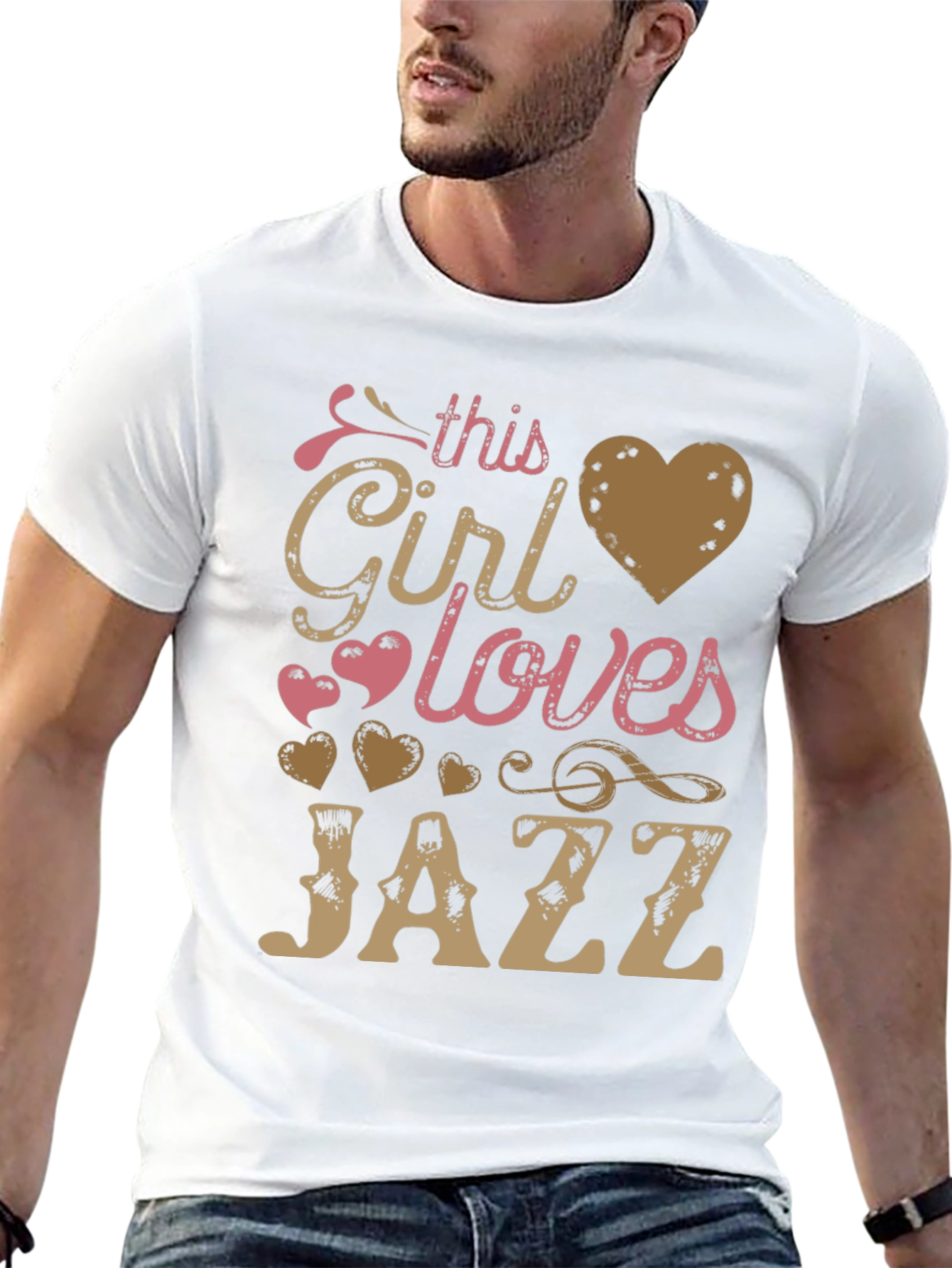 Black This Girl Loves Jazz T-Shirt - Music Lover Tee view 13