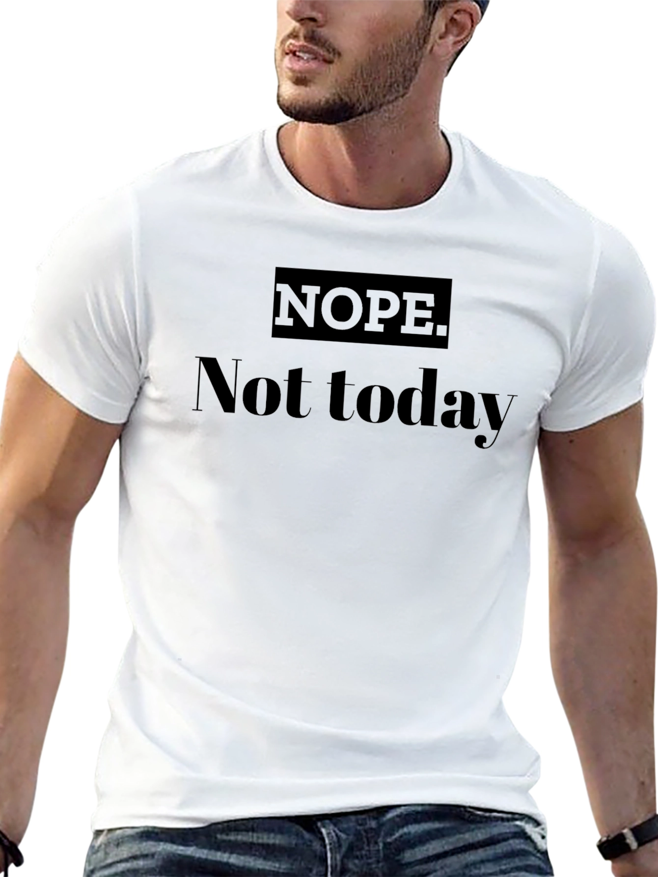 Black Nope Not Today Graphic T-Shirt view 13