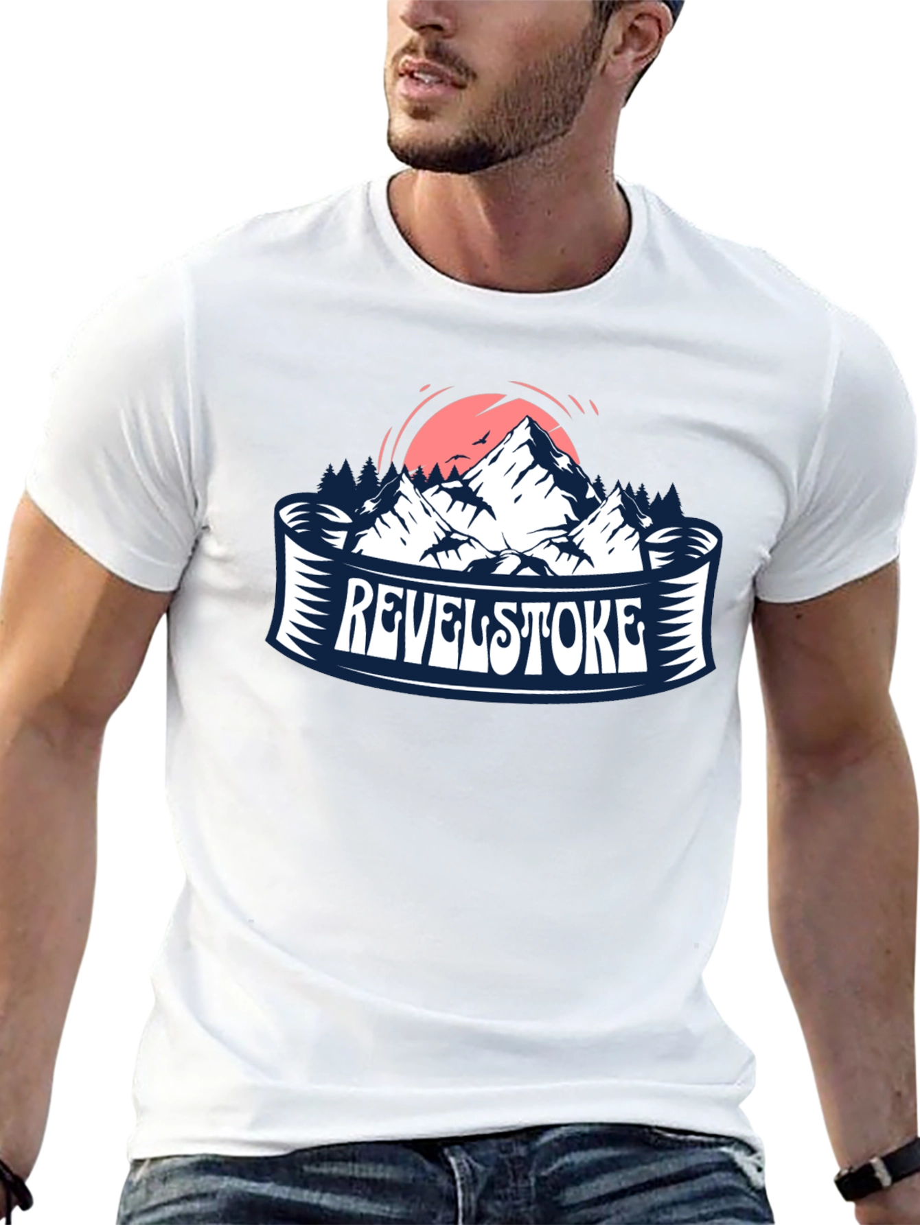 Black Revelstoke Mountain Graphic T-Shirt view 13