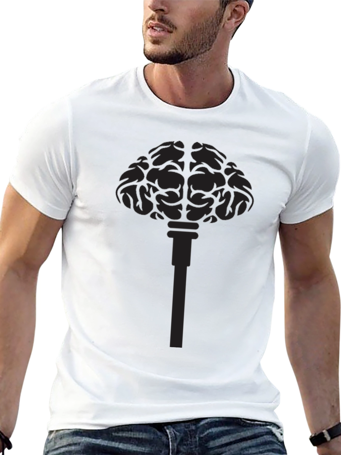 Black Brain Key Black Graphic Tee - Men's Casual Top view 13
