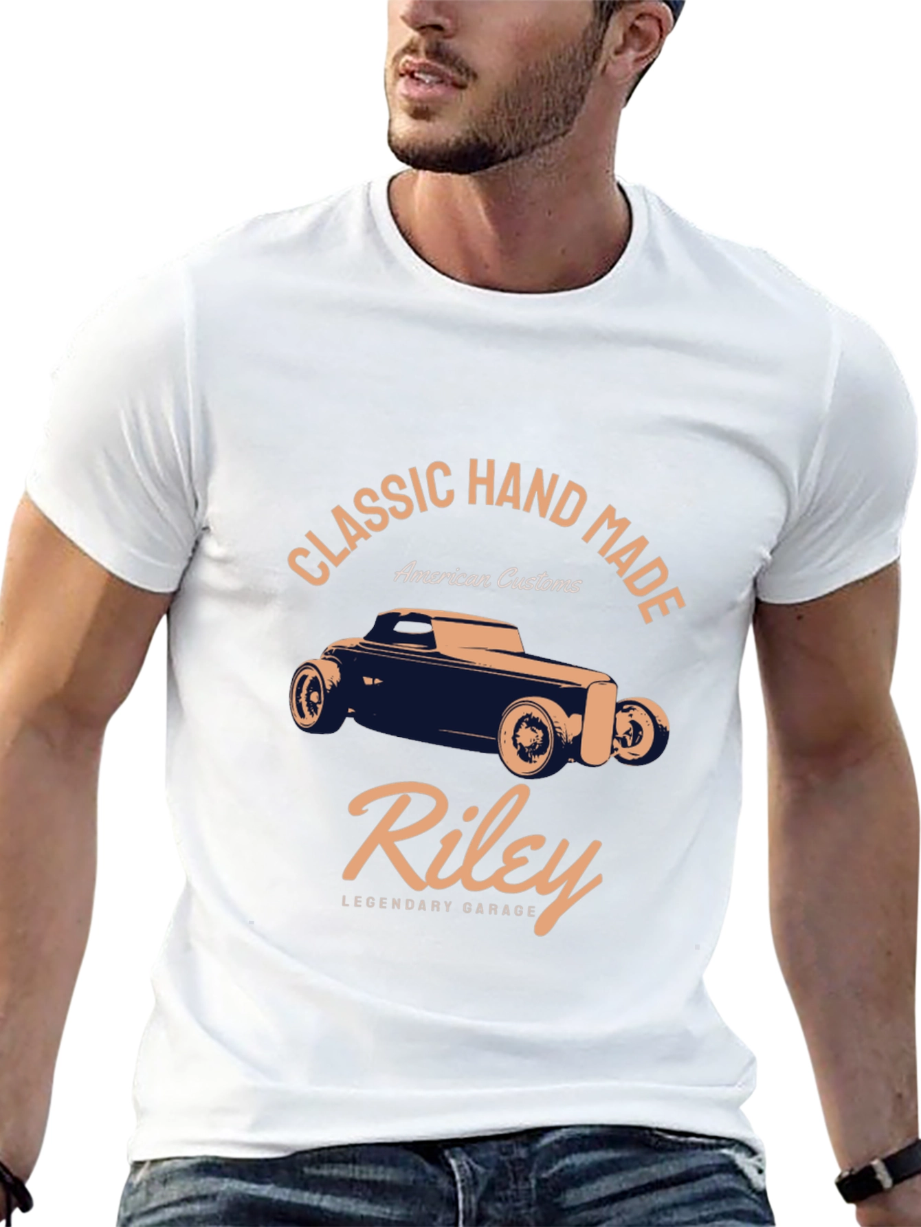 Black Classic Car T-Shirt - Riley Legendary Garage view 13