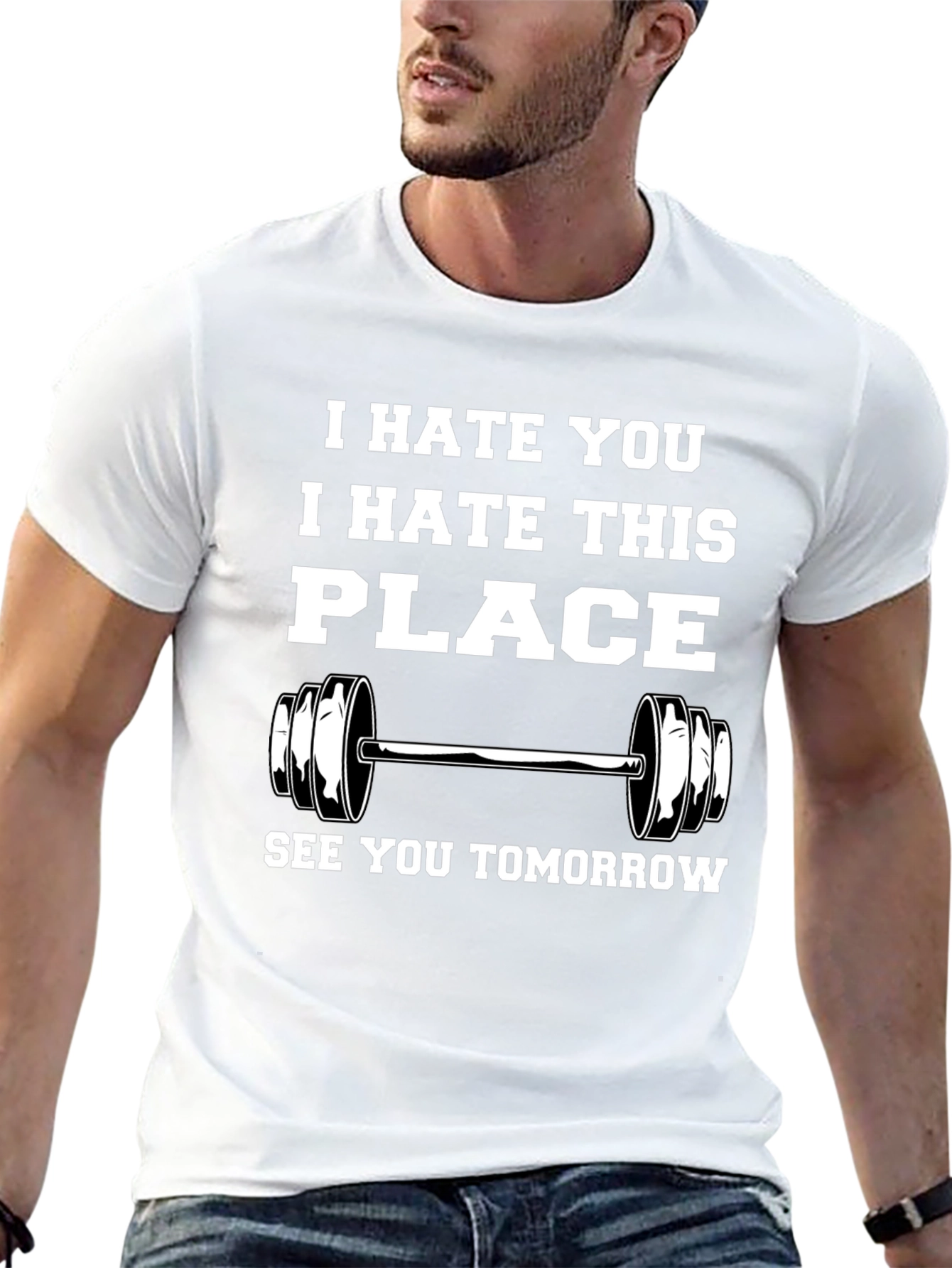 Black Gym Humor Graphic T-Shirt view 13