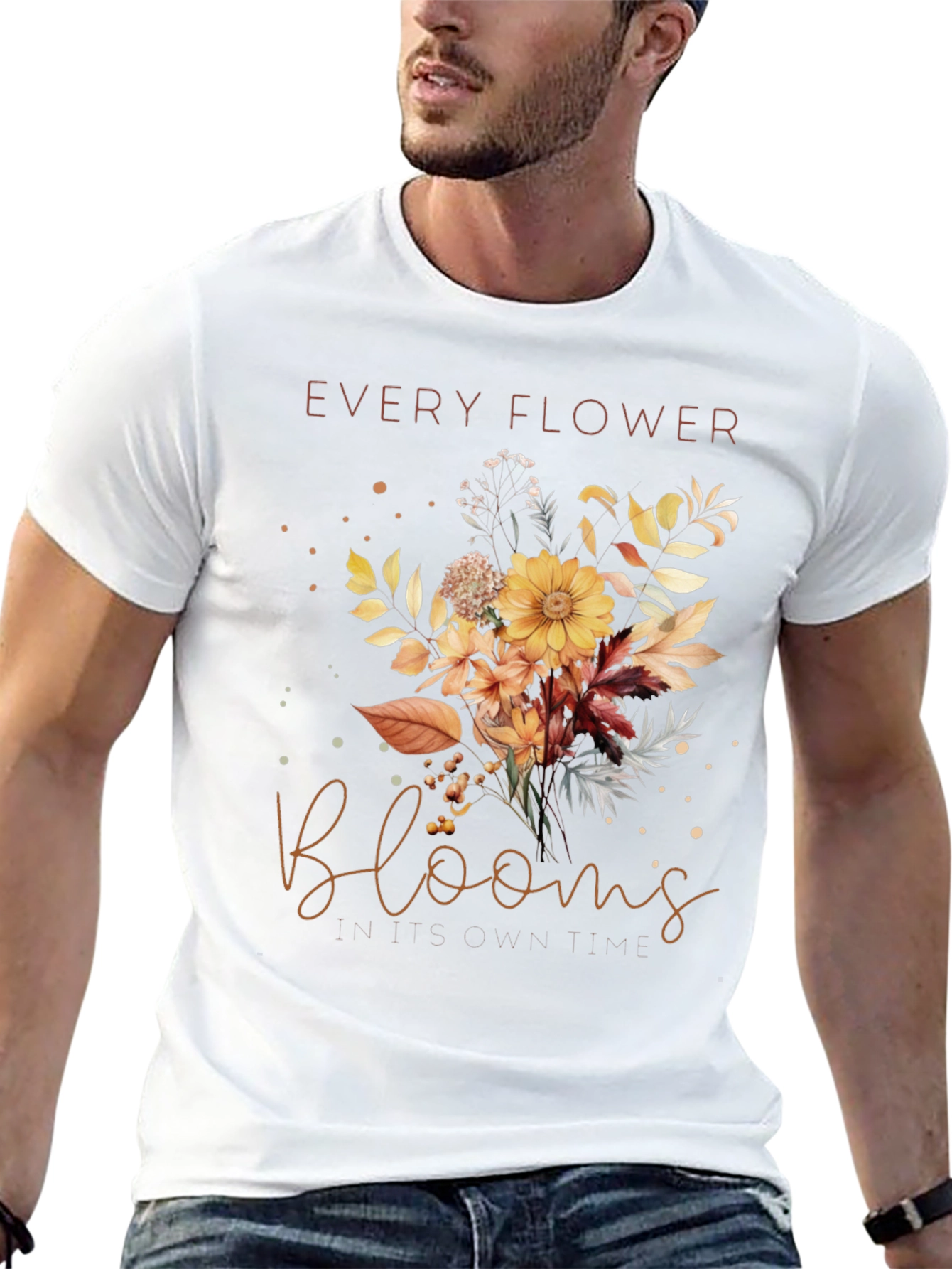 Black Every Flower Blooms T-Shirt - Floral Graphic Tee view 13