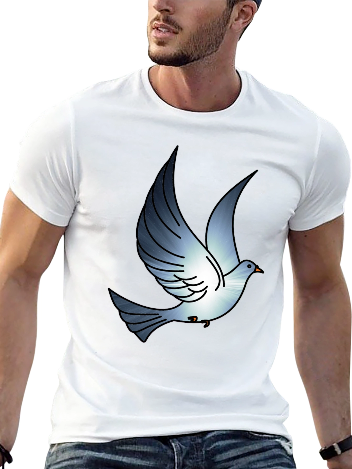 Black Dove Graphic Print Black T-Shirt view 13