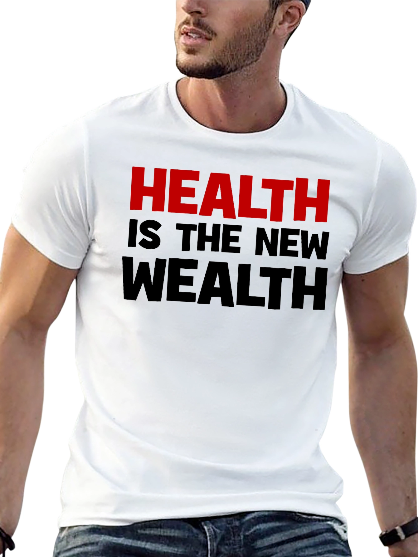 Black Health is the New Wealth Graphic T-Shirt view 13