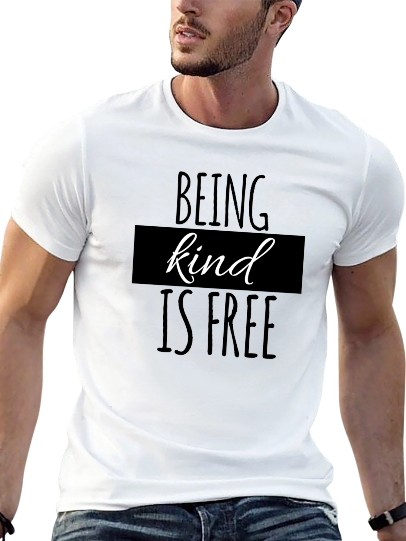 Black Kindness T-Shirt: Black Tee with Positive Message view 13