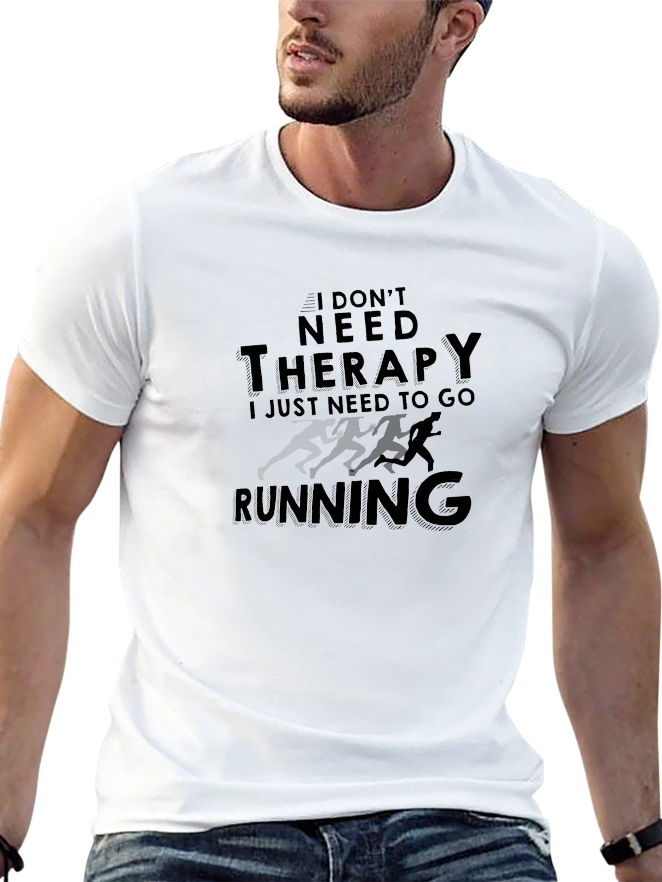 Black Therapy Running Graphic Tee view 13