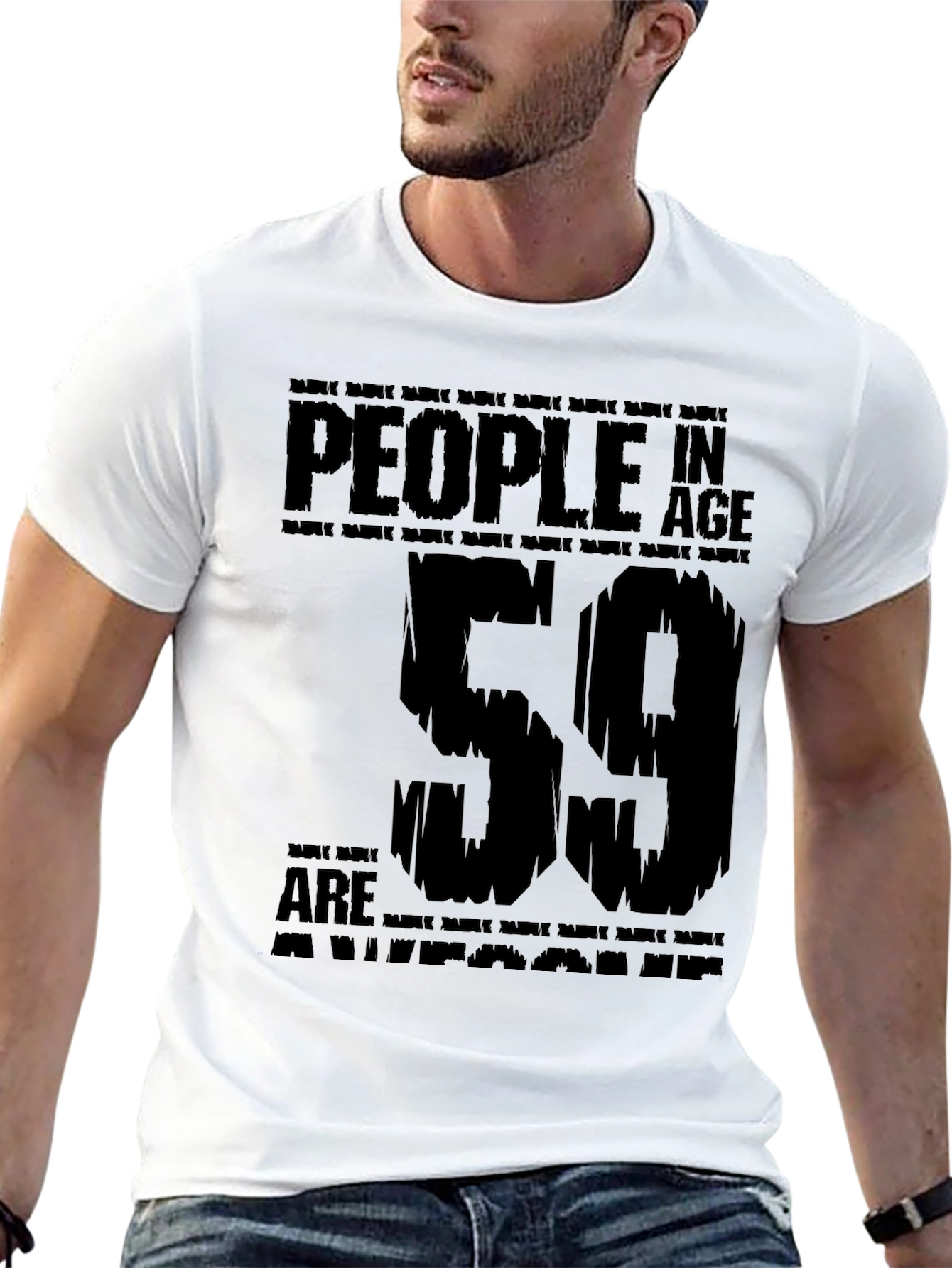 Black People in Age 59 are Awesome T-Shirt view 13