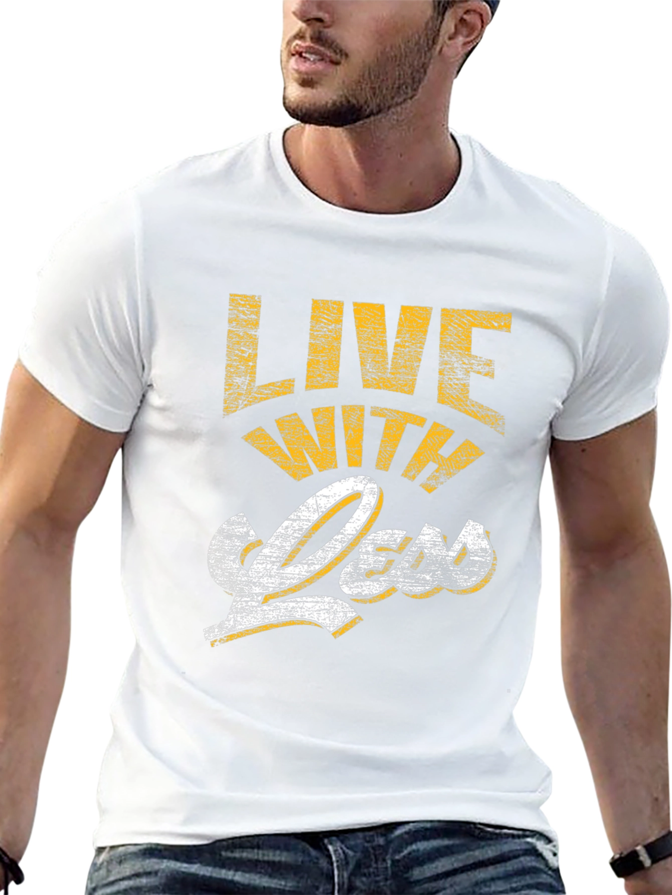 Black Live With Less Graphic Tee - Black view 13
