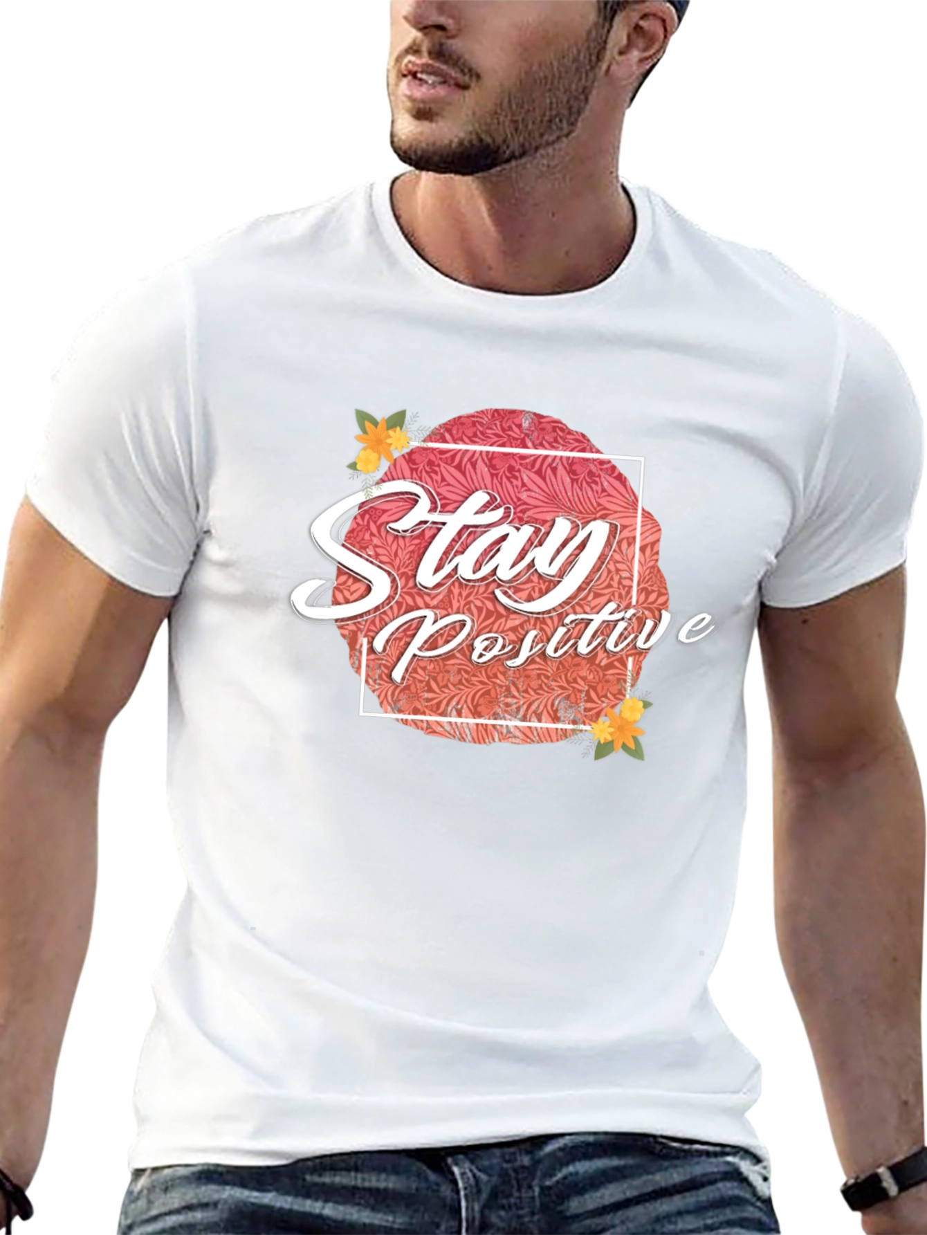 Black Stay Positive Graphic T-Shirt - Black view 13