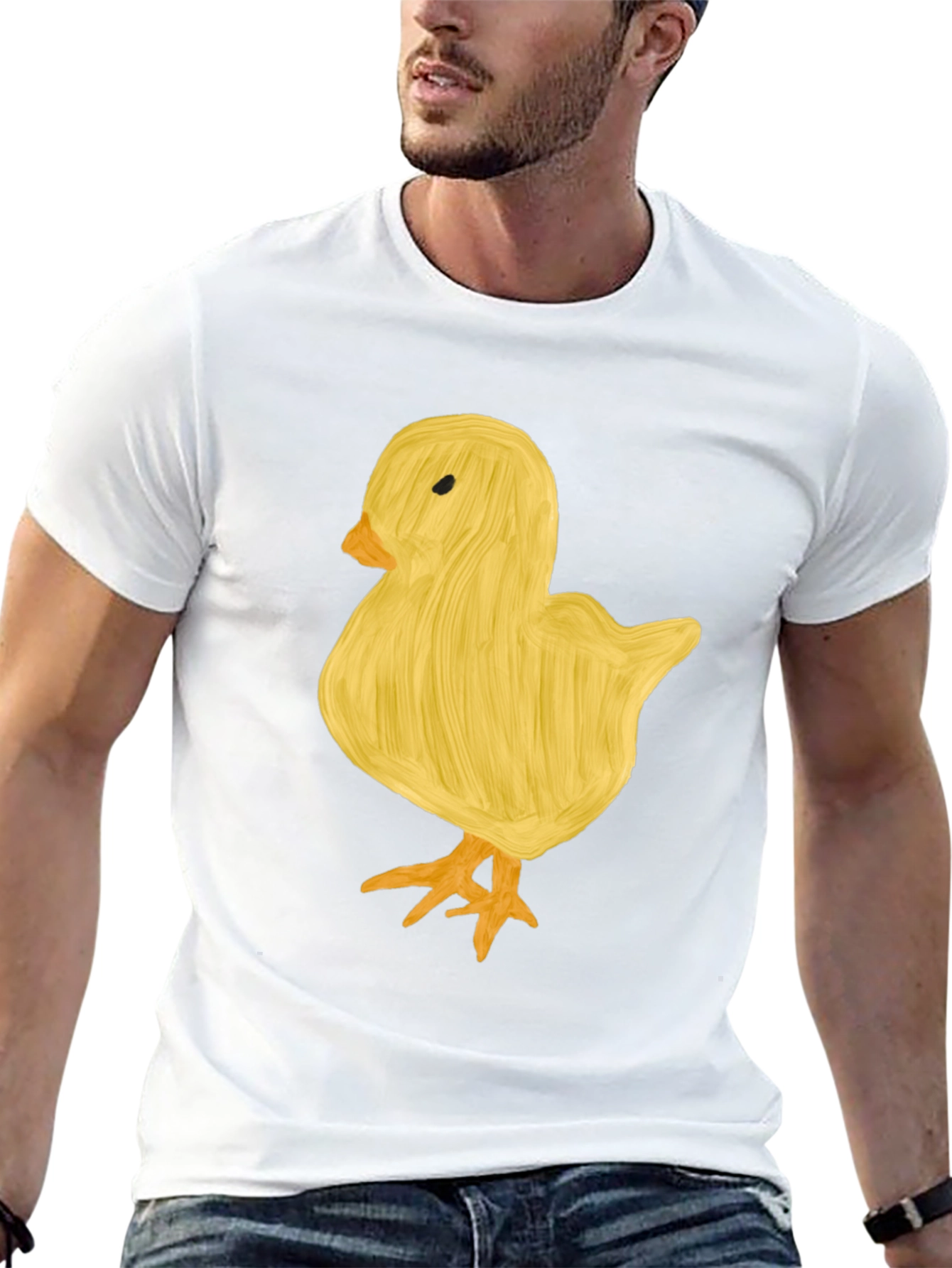 Black Cute Chick Graphic Tee - Unisex Black T-Shirt view 13
